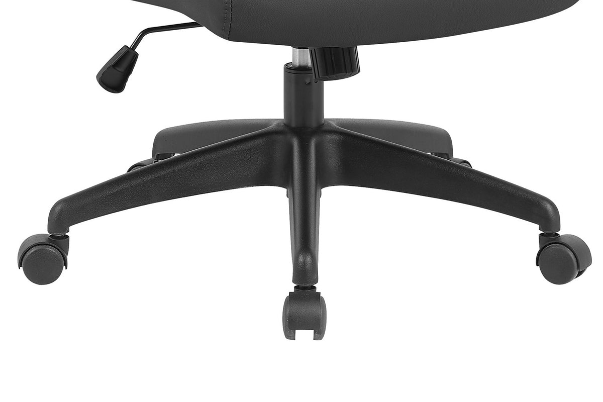 Rousseau - Chaise de bureau Samuel - PU/Nylon Noir - 102/110 x 66 x 71 cm
