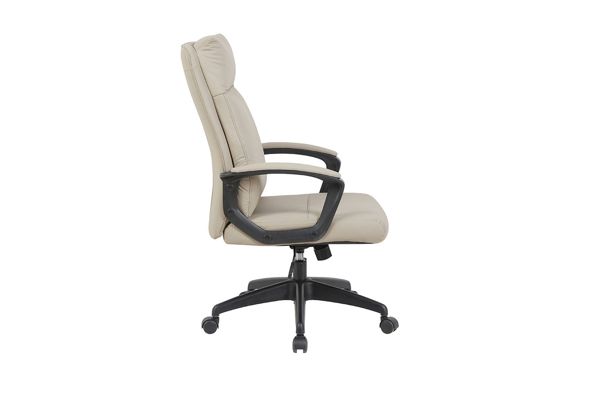 Rousseau - Chaise de bureau Samuel - PU/Nylon Beige - 102/110 x 66 x 71 cm