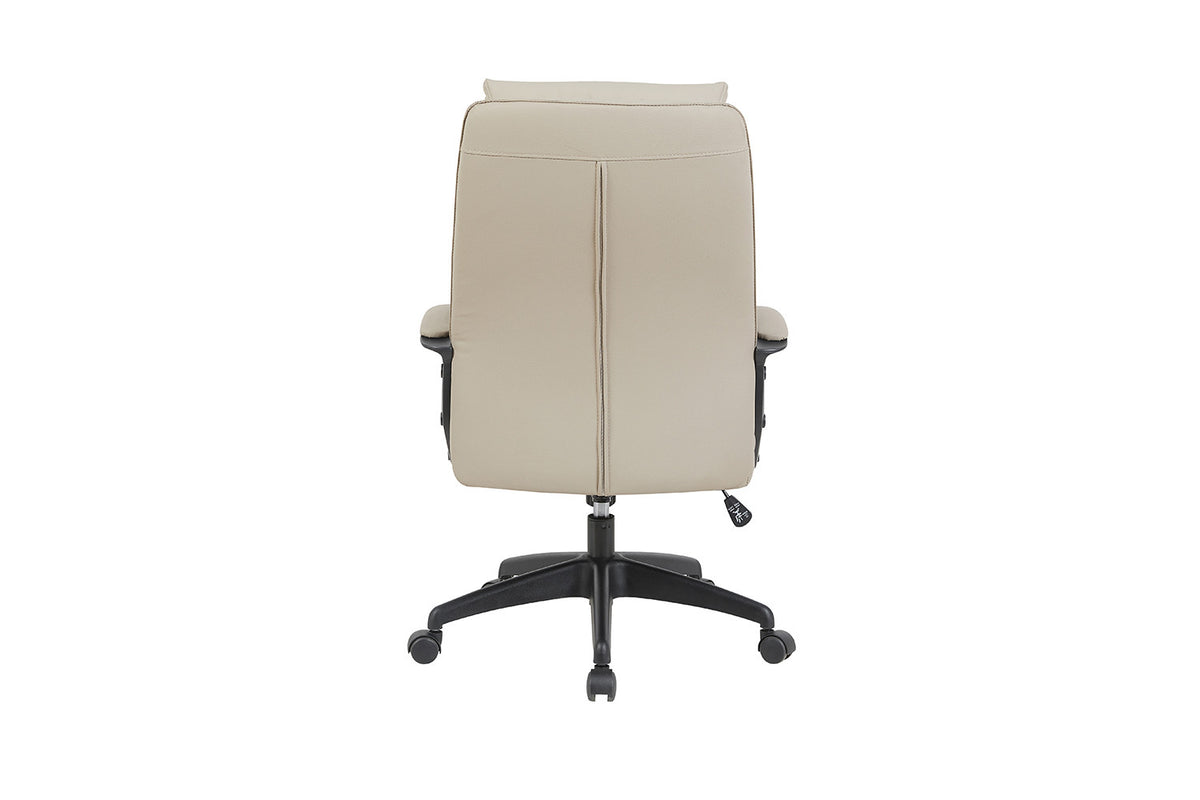 Rousseau - Chaise de bureau Samuel - PU/Nylon Beige - 102/110 x 66 x 71 cm
