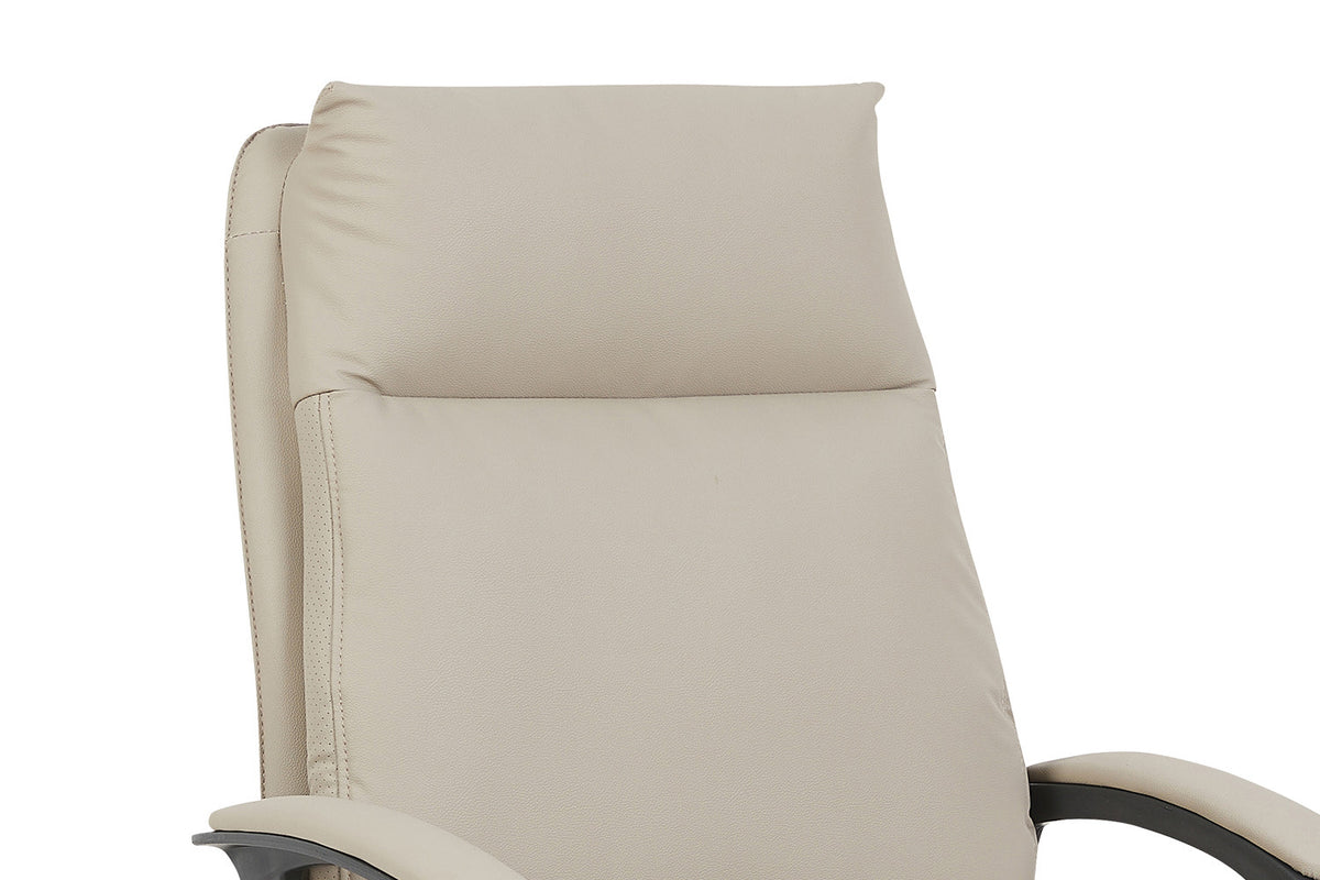 Rousseau - Chaise de bureau Samuel - PU/Nylon Beige - 102/110 x 66 x 71 cm