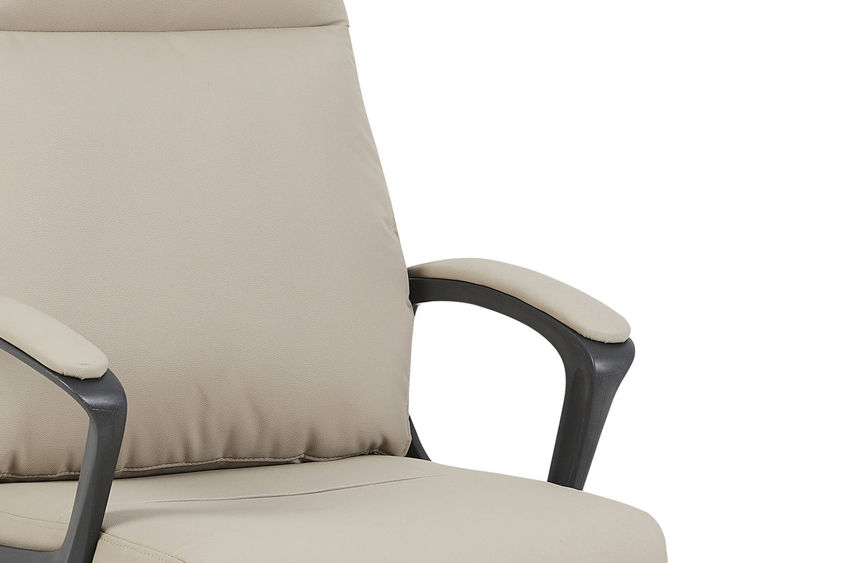 Rousseau - Chaise de bureau Samuel - PU/Nylon Beige - 102/110 x 66 x 71 cm