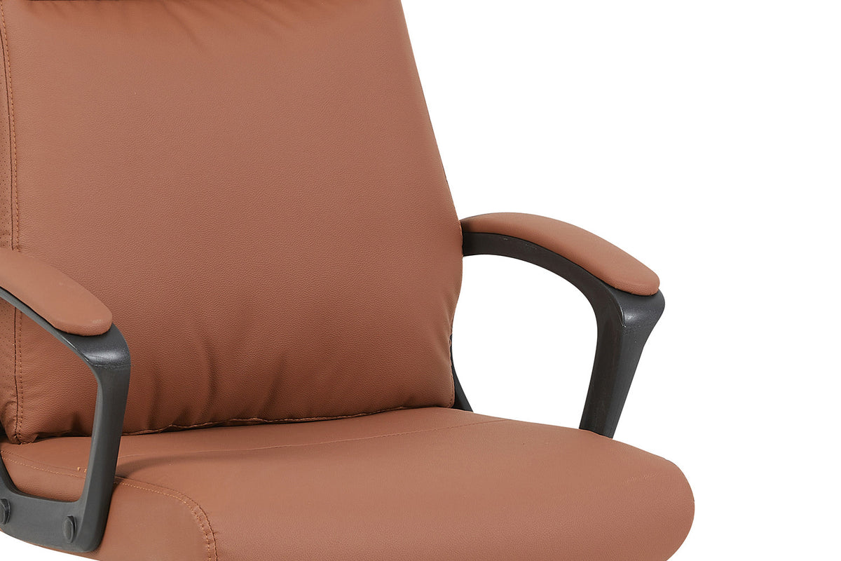 Rousseau - Bureaustoel Samuel - PU/Nylon Cognac - 102/110 x 66 x 71 cm