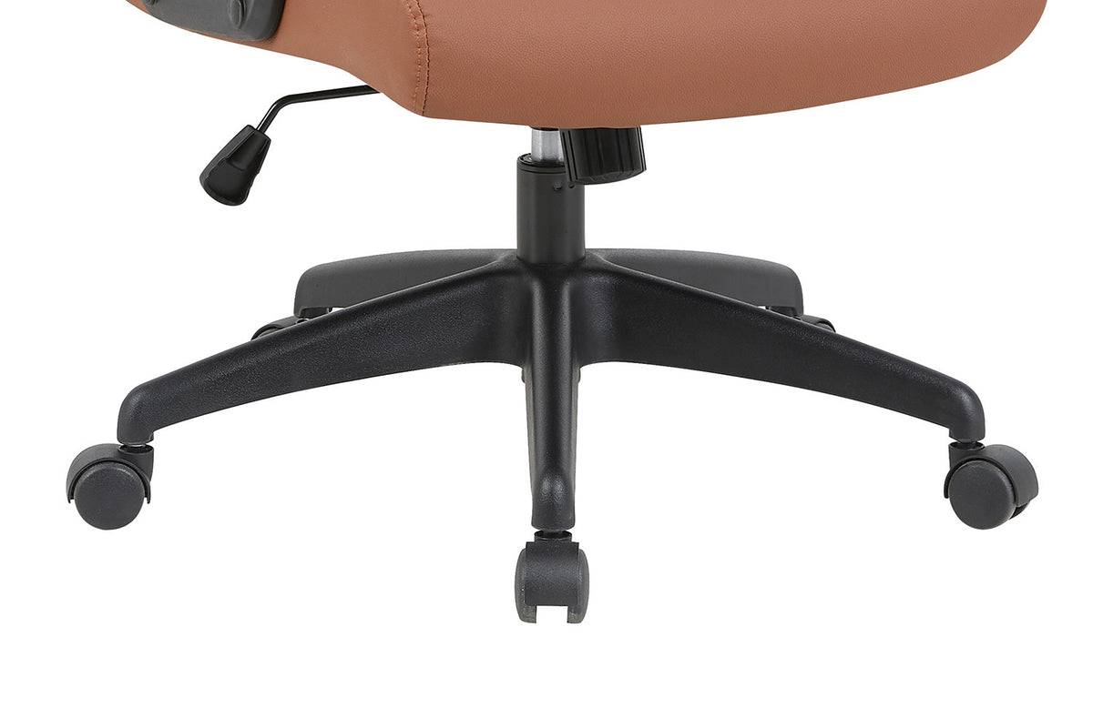 Rousseau - Bureaustoel Samuel - PU/Nylon Cognac - 102/110 x 66 x 71 cm