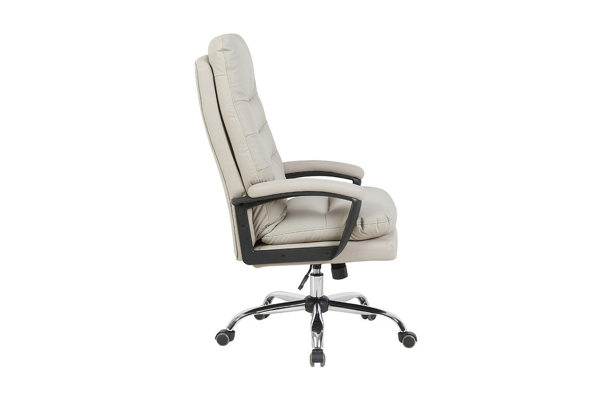Rousseau - Chaise de bureau Daniel - PU Beige - 112/120 x 74 x 76 cm
