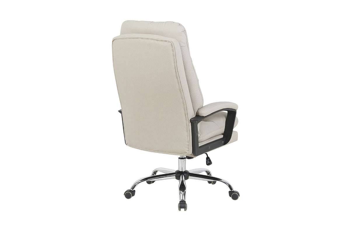 Rousseau - Chaise de bureau Daniel - PU Beige - 112/120 x 74 x 76 cm