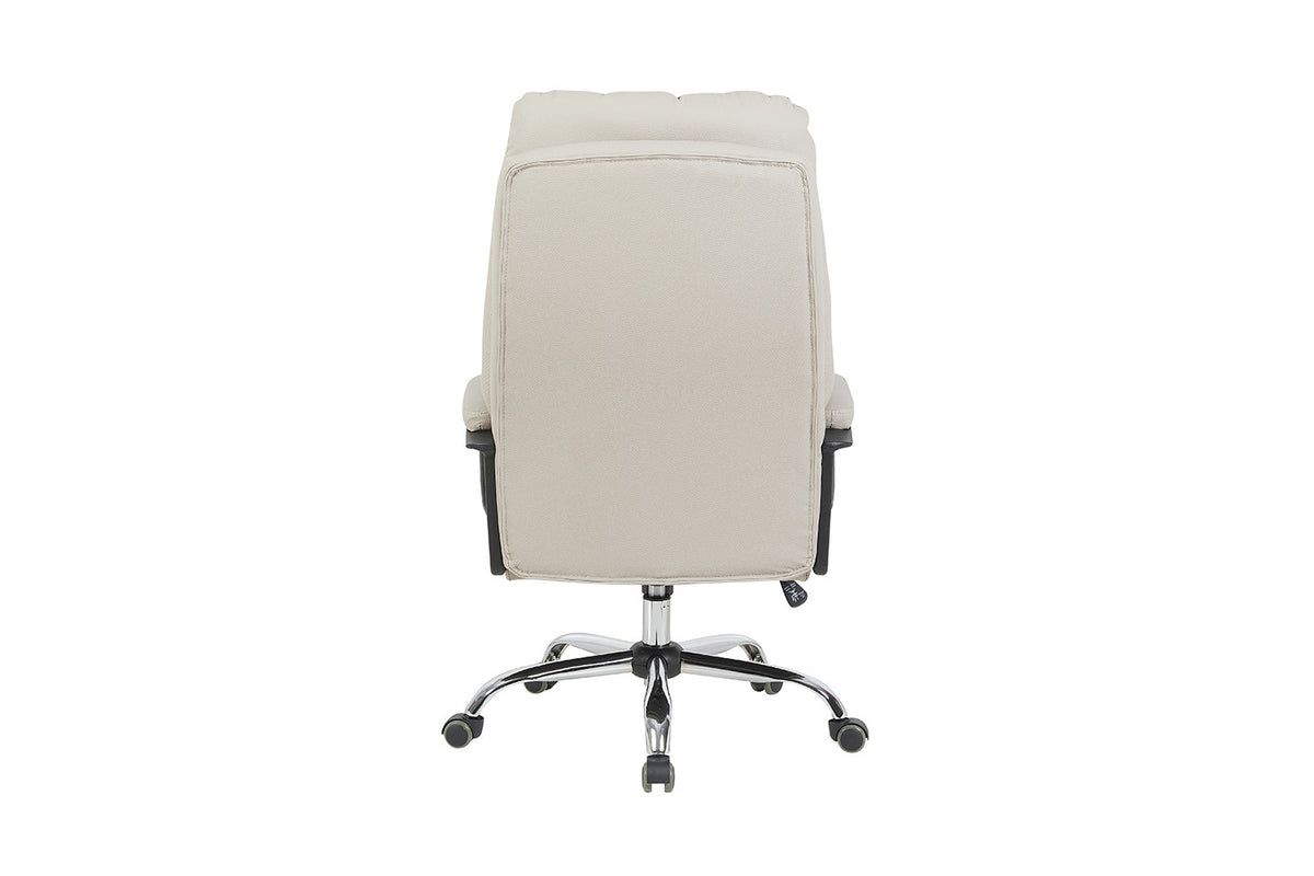 Rousseau - Chaise de bureau Daniel - PU Beige - 112/120 x 74 x 76 cm