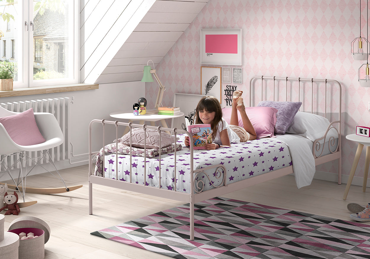 Vipack - Eenpersoonsbed Alice - ACBE9013 - Roze - 91x94x208cm