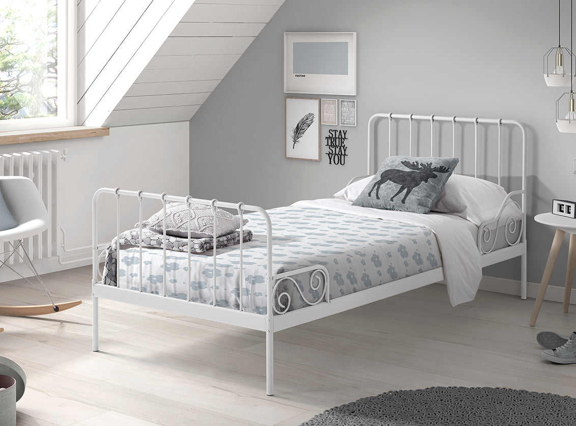 Vipack - Eenpersoonsbed Alice - ACBE9014 - Wit - 91x94x208cm