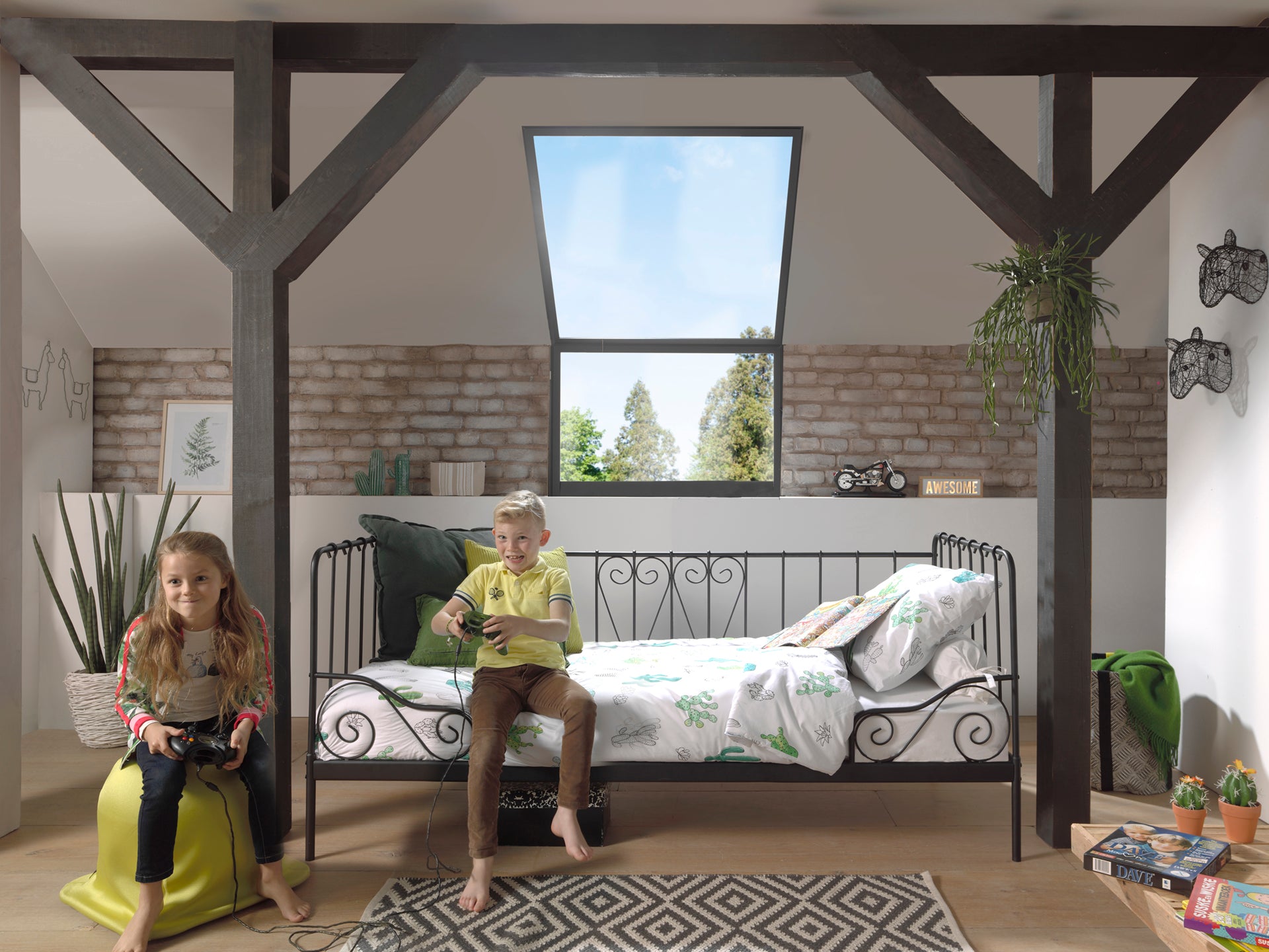Vipack - Eenpersoonsbed Alice - ACKB9018 - Zwart - 95,5x90,5x207,5cm
