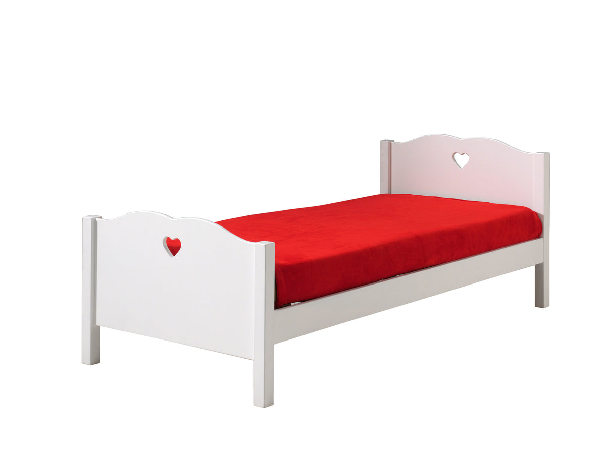 Vipack - Jeugdkamer AMORI - 6-delig met lattenbodem en bedlade - Wit - 90x200 cm