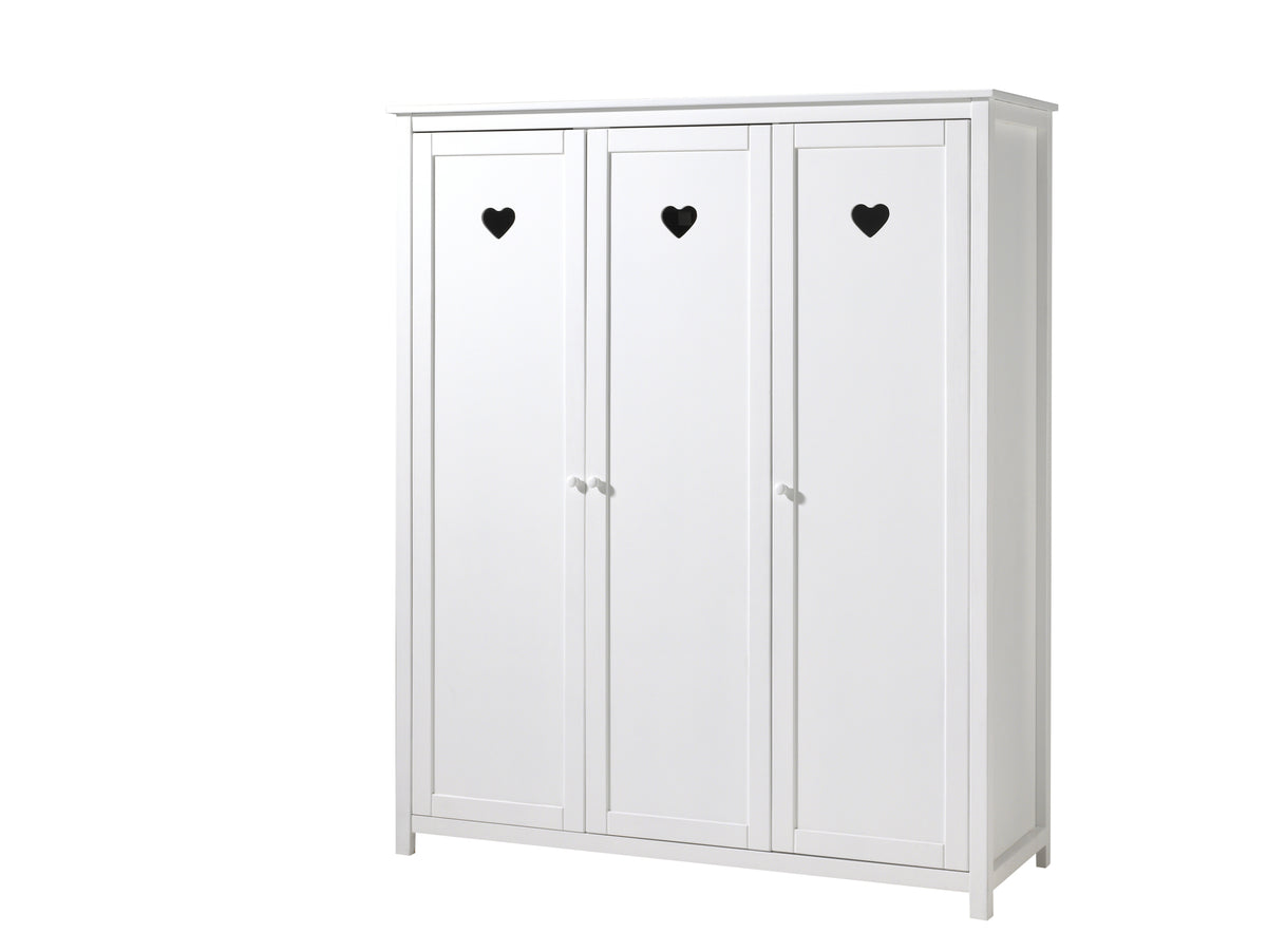 Vipack - Jeugdkamer AMORI - 6-delig met lattenbodem en bedlade - Wit - 90x200 cm