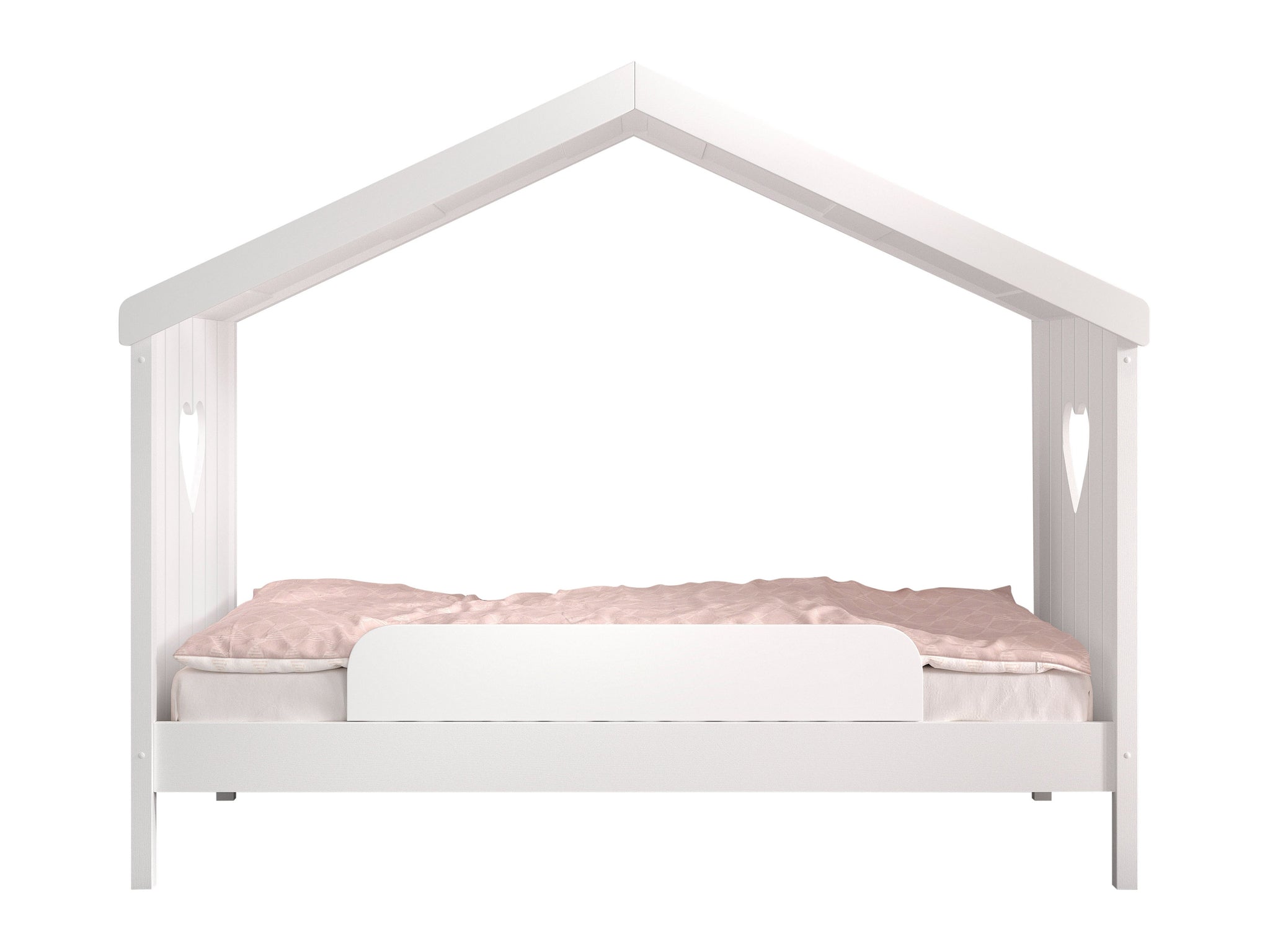 Cette combinaison AMORI se compose du lit-cabane ouvert et de la barrière de sécurité.