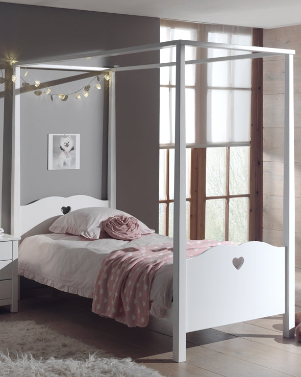 Vipack - Eenpersoonsbed Amori - AMHB9014 - Wit - 96x187,3x211,3cm