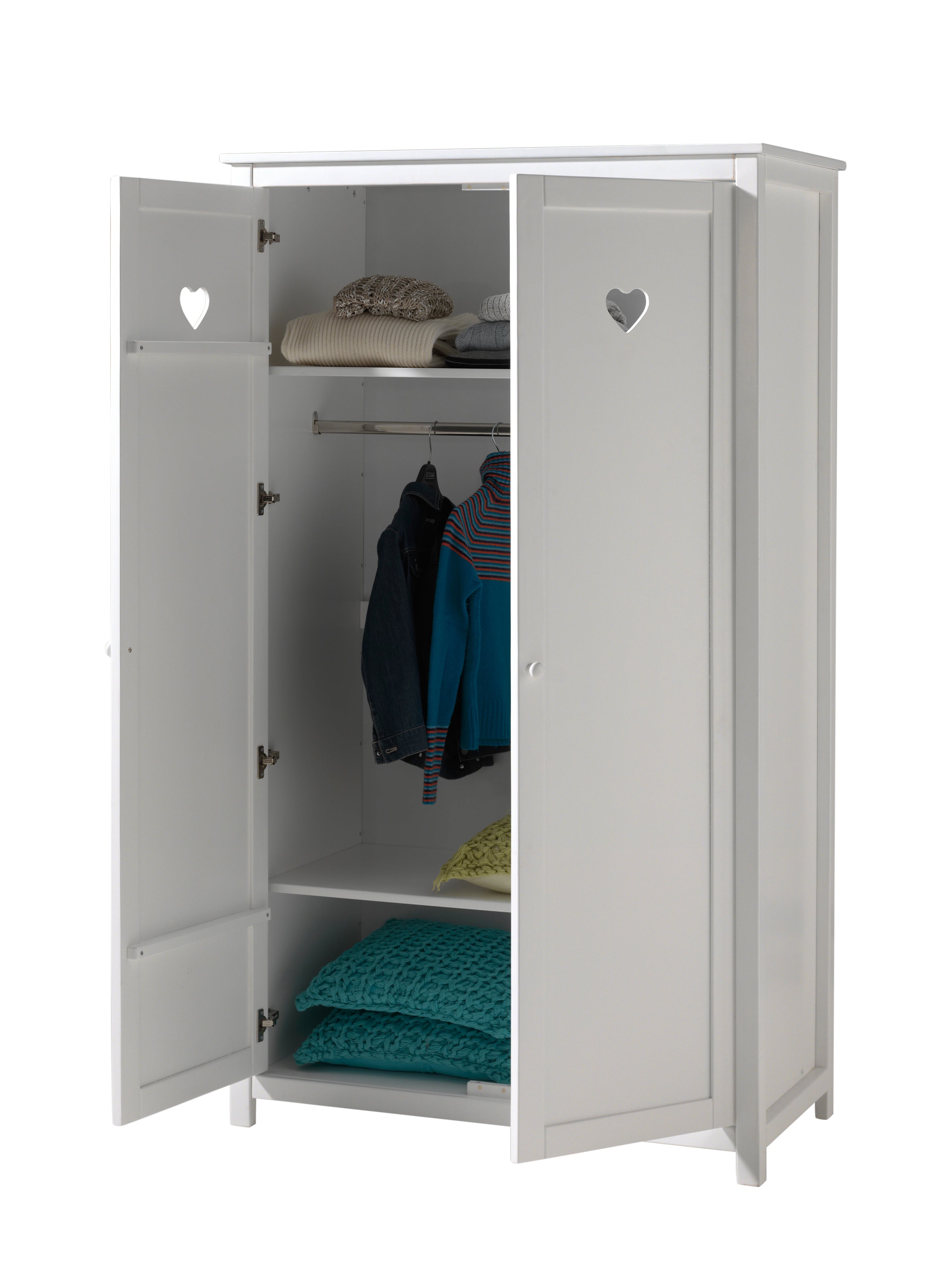 Vipack - Kleerkast Amori - AMKL1214 - Wit - 57x190,5x110cm