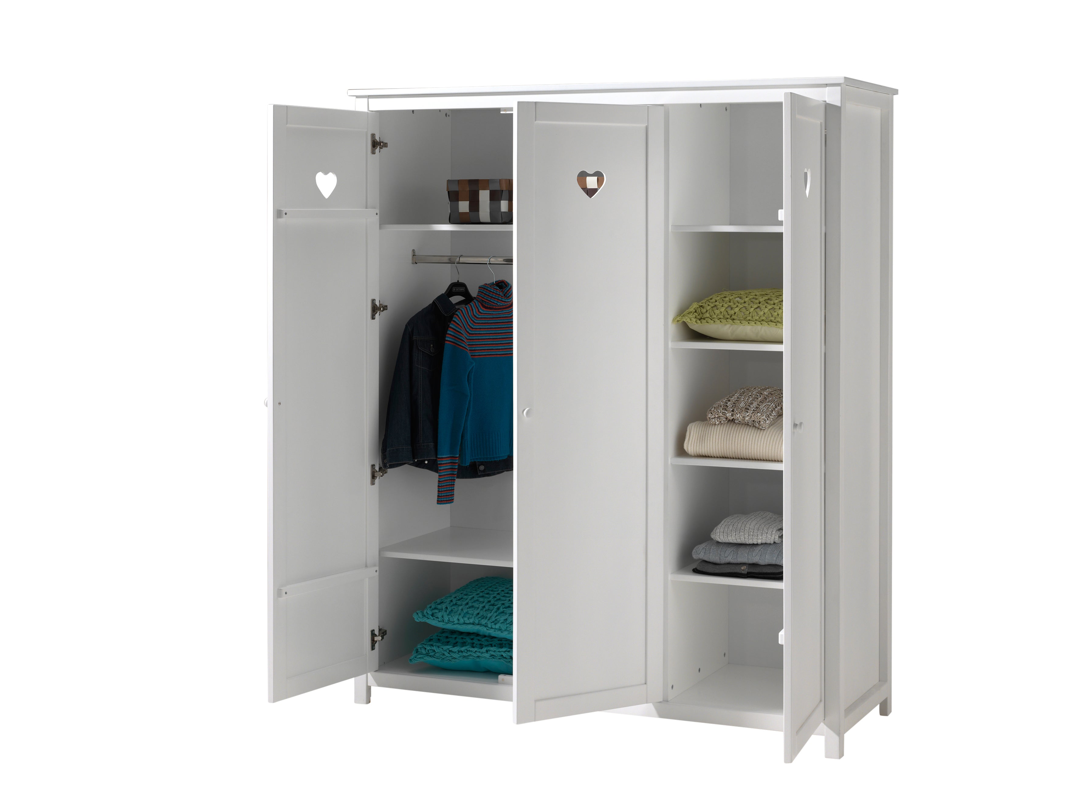 Vipack - Kleerkast Amori - AMKL1314 - Wit - 57x190,5x159cm