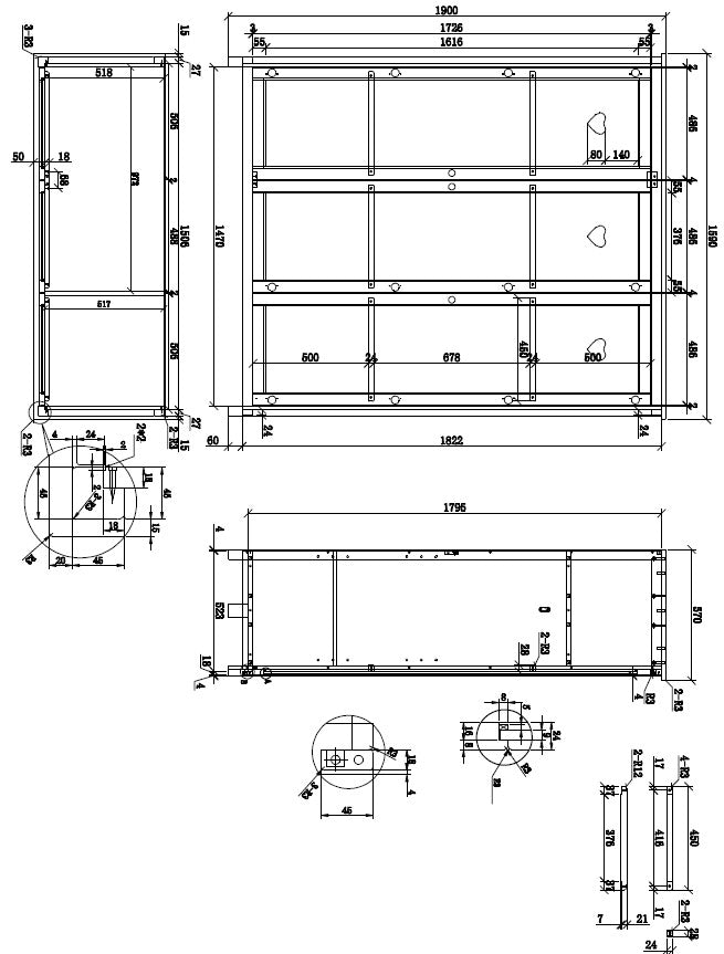 Vipack - Kleerkast Amori - AMKL1314 - Wit - 57x190,5x159cm