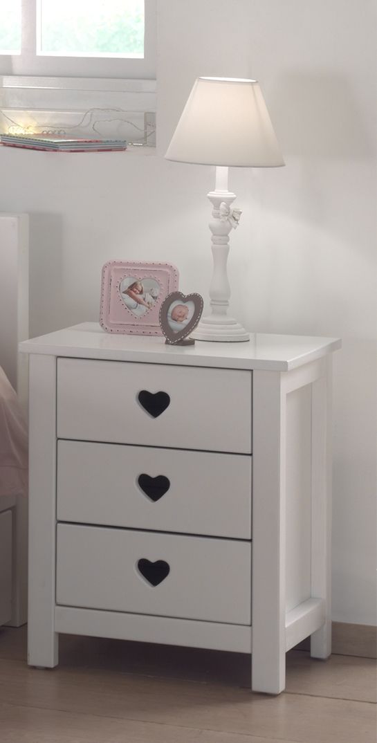 Vipack - Nachtkastje Amori - AMNA1314 - Wit - 40x55x45cm