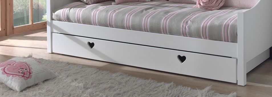 Vipack - Bedlade AMORI - Wit - 90x190 cm