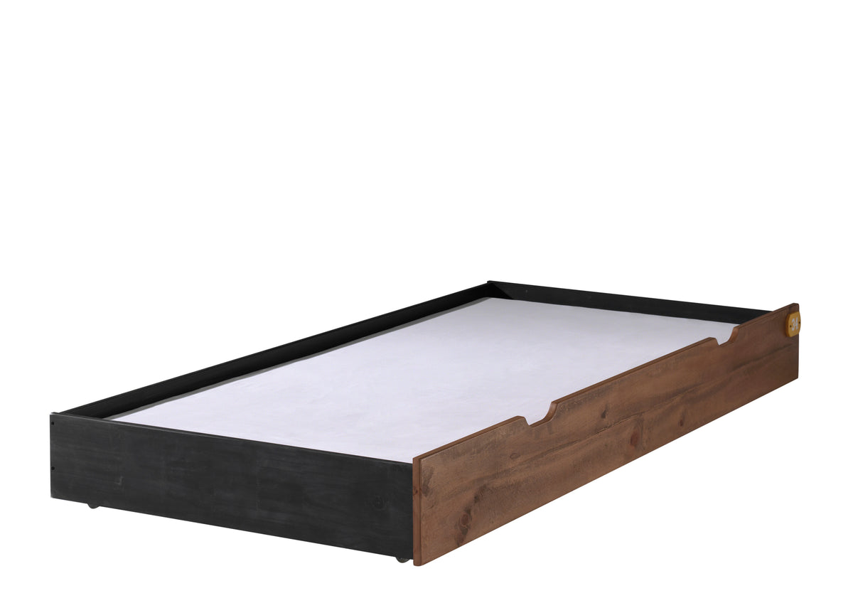 De ALEX-combinatie bestaat uit een bed 90x200 cm, een lattenbodem, een rolbed en een nachttafel.