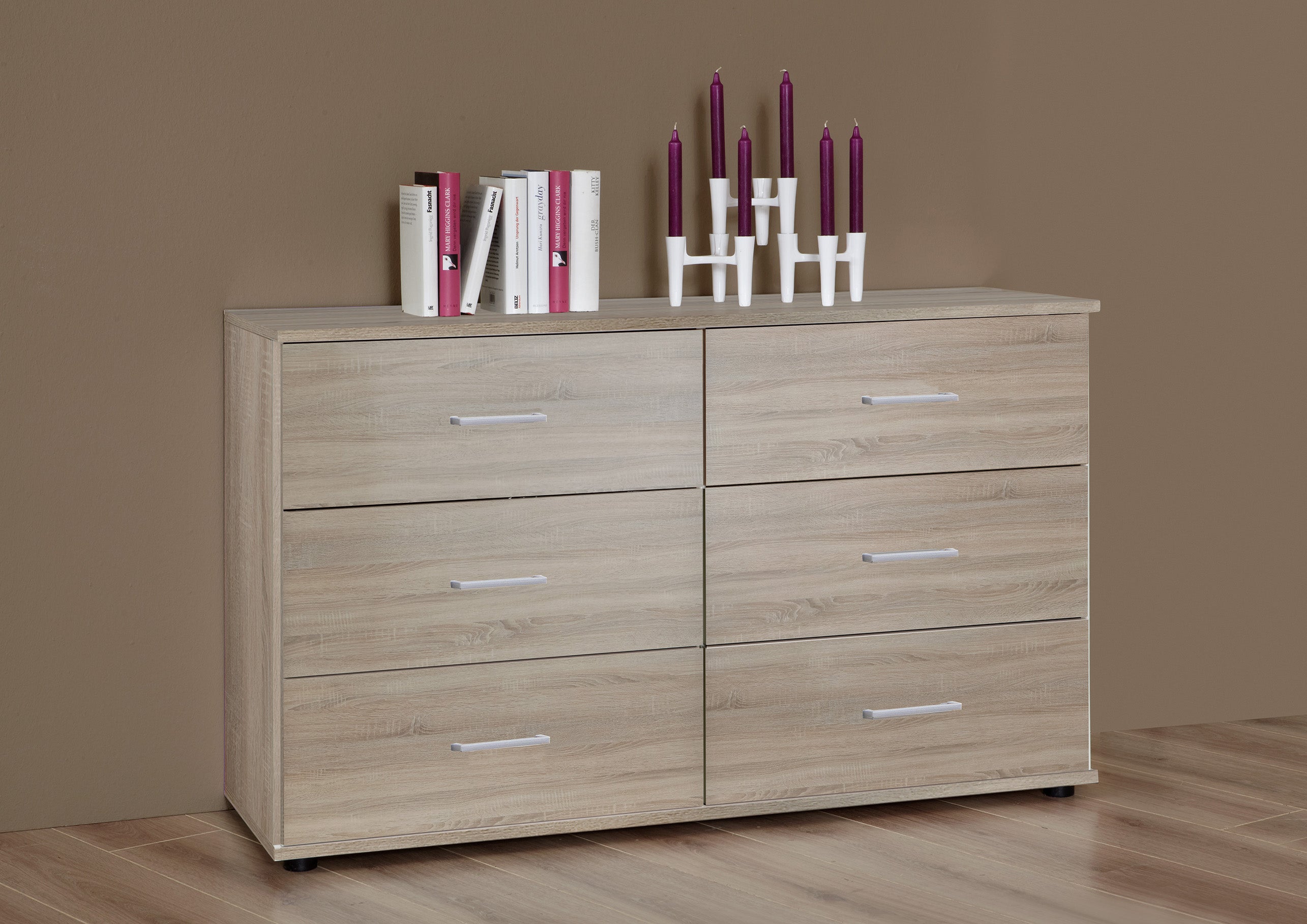 Wimex - Commode Anna - 759705 - Chêne brut/Chrome - 130x83x41cm