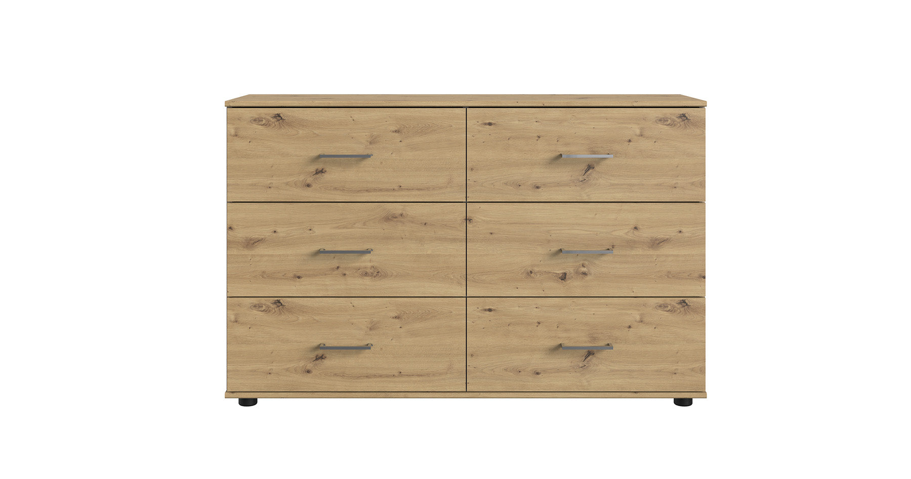 Wimex - Commode Anna - 761705 - Chêne Artisan/Chrome - 130x83x41cm