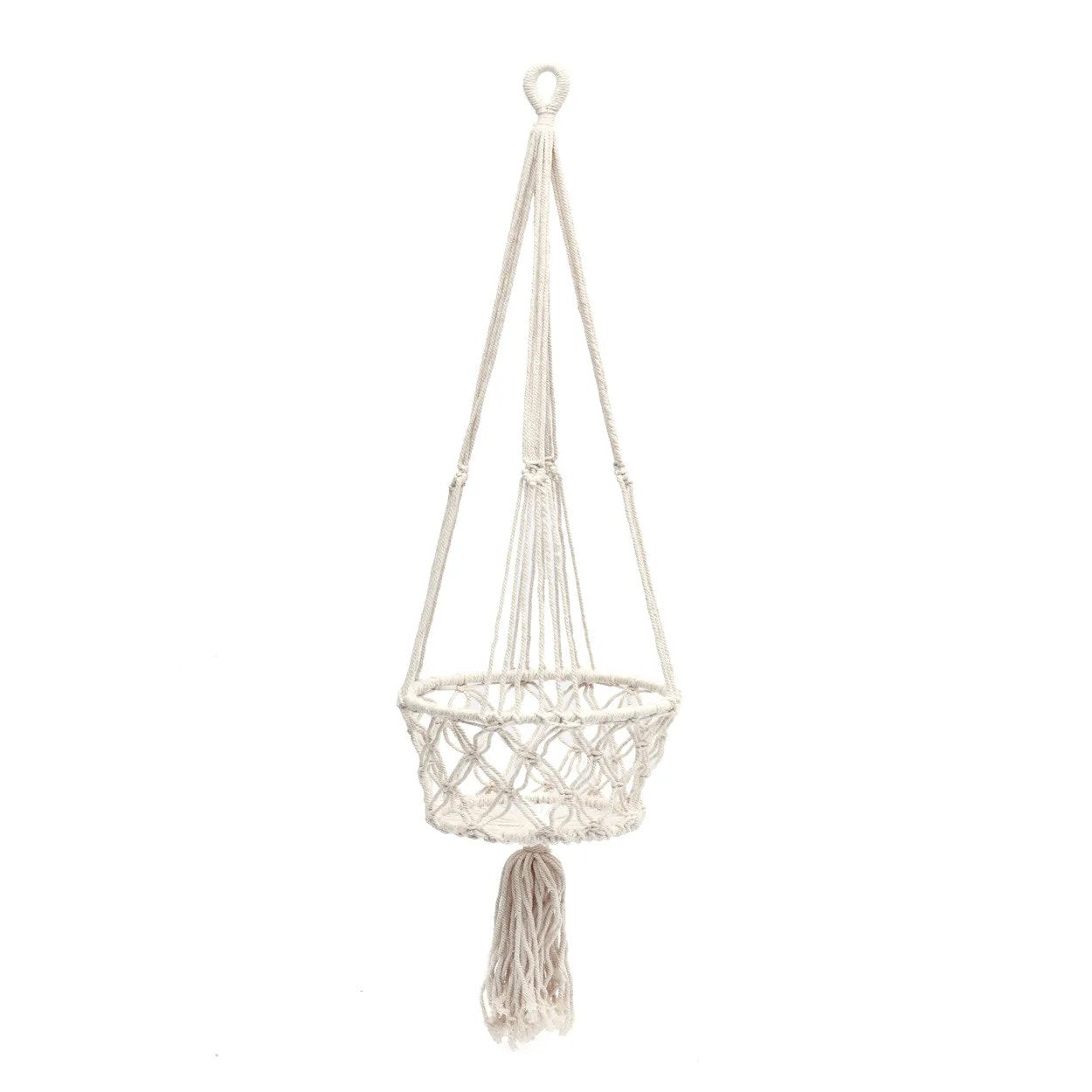 BB - Plantenhouder Macramé - Wit - L_40