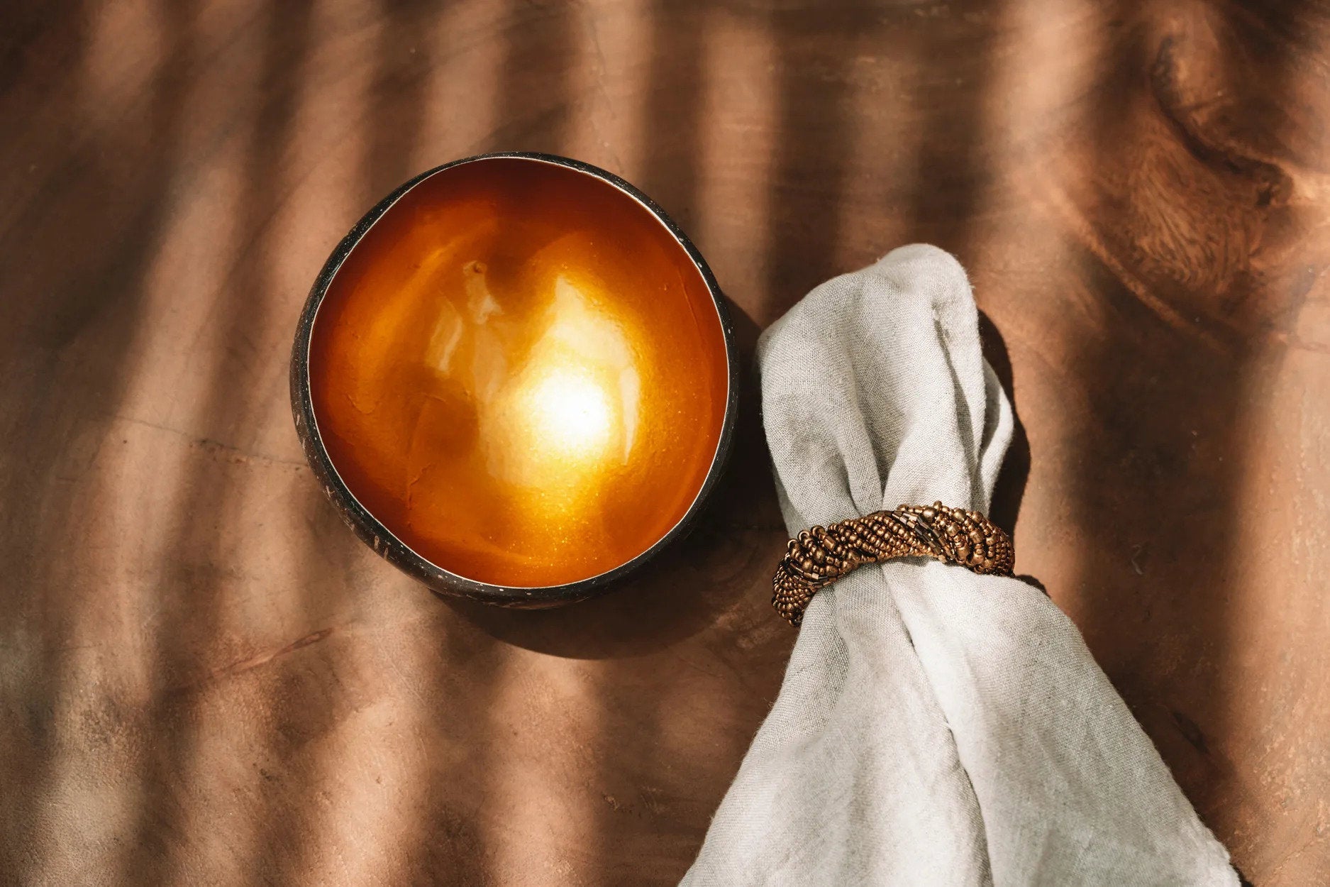 BB - Servietring kralen - Goud - Set van 4