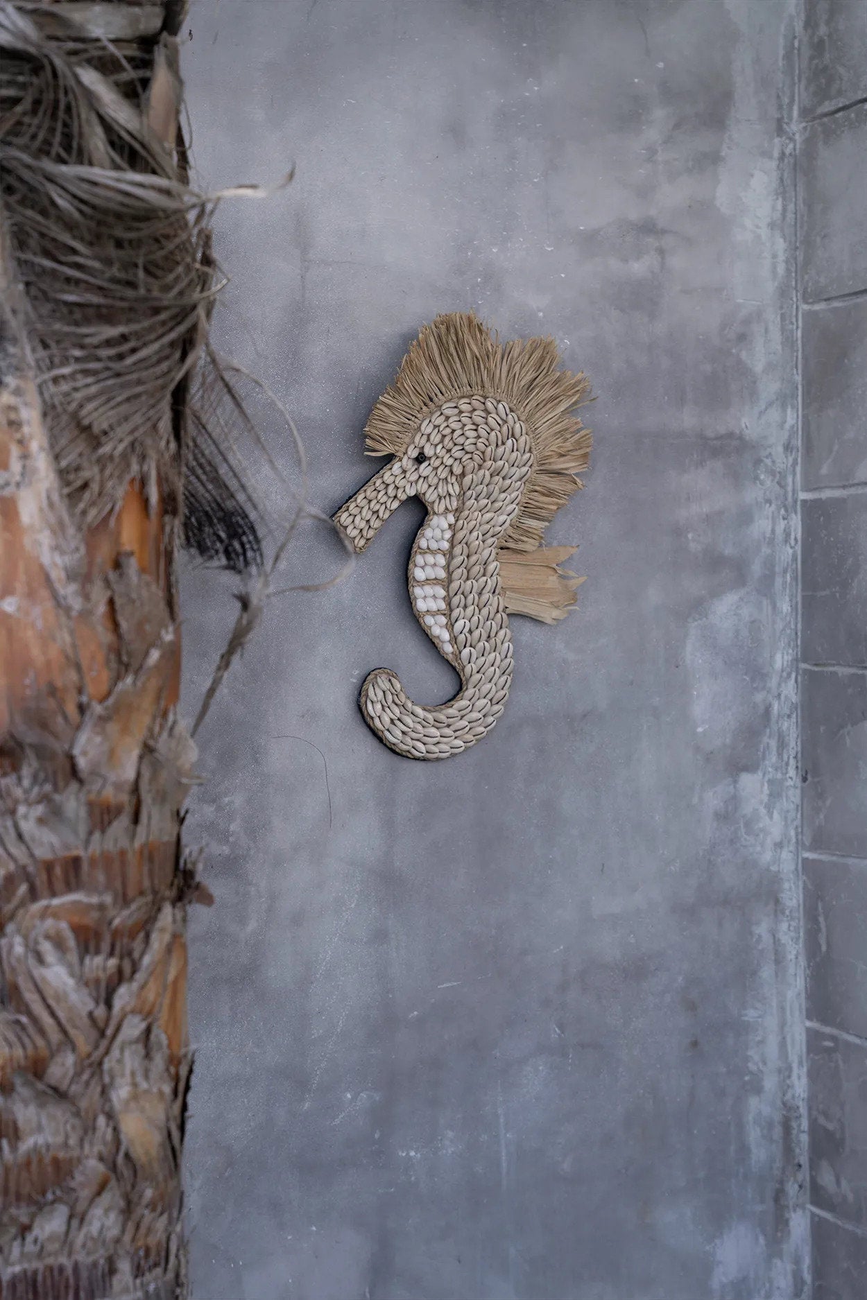 BB - Wanddecoratie Schelpzeepaardje - Wit