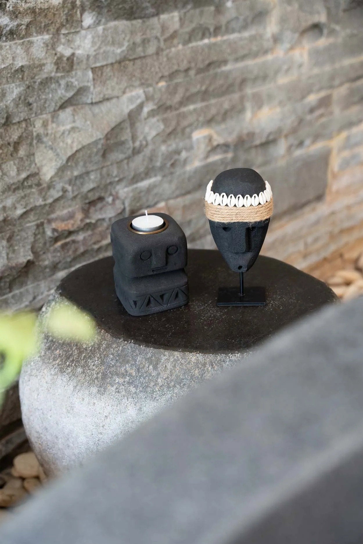 BB - Beeld Sumba Stone #26 kaarsenhouder