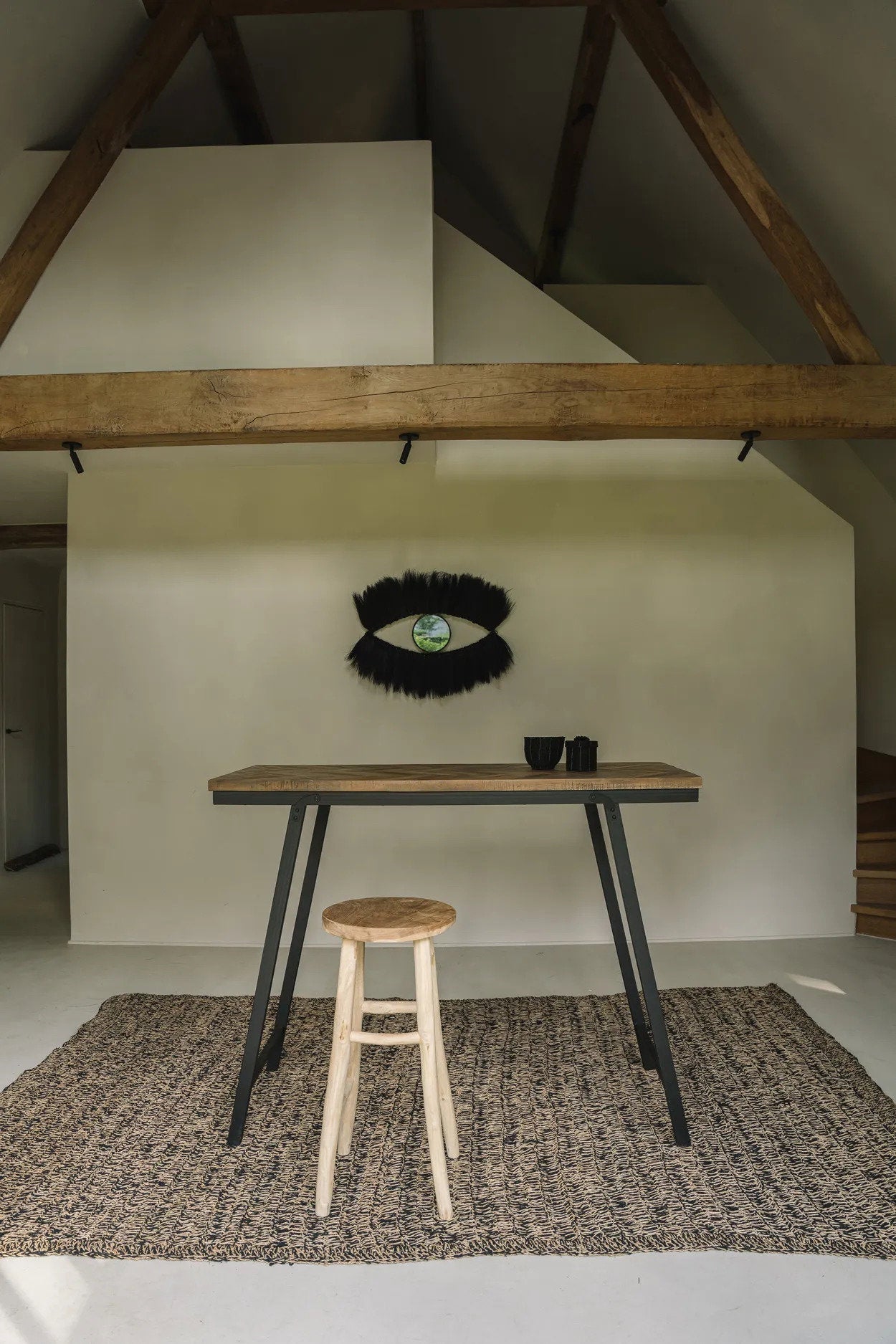 BB - Tapis jonc de mer - Aspect naturel noir - 180x240