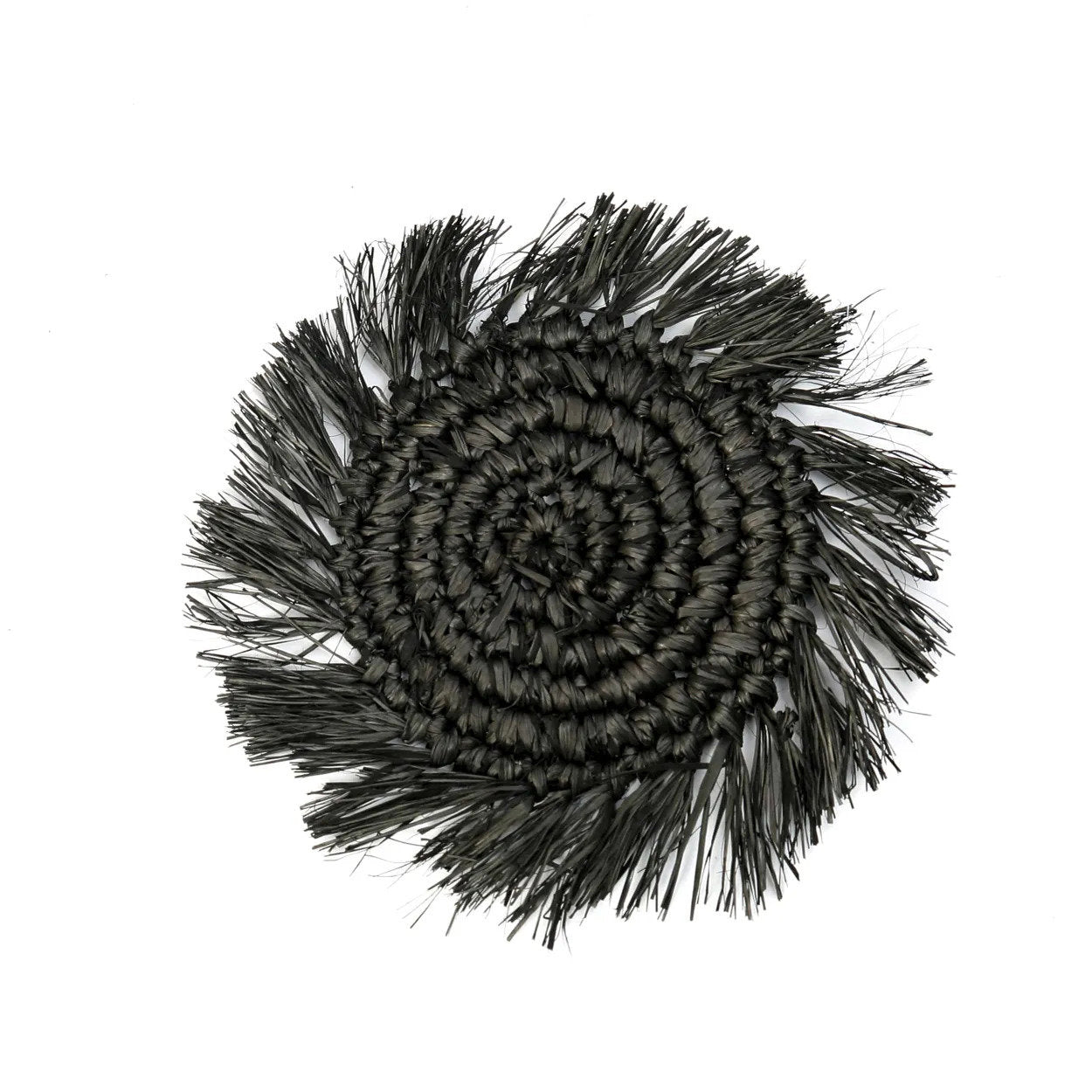BB - Onderzetter Fringe Raffia - Zwart