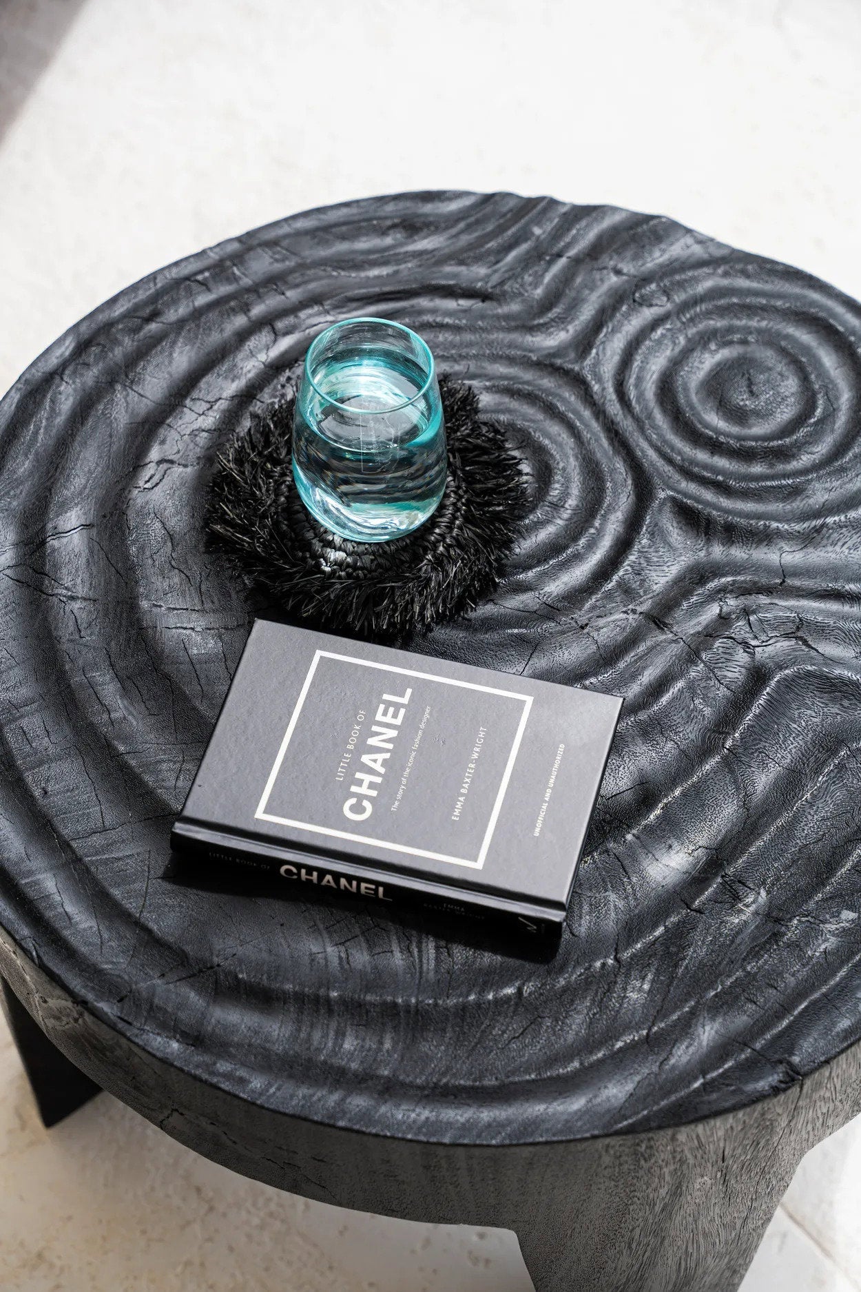 BB - Onderzetter Fringe Raffia - Zwart