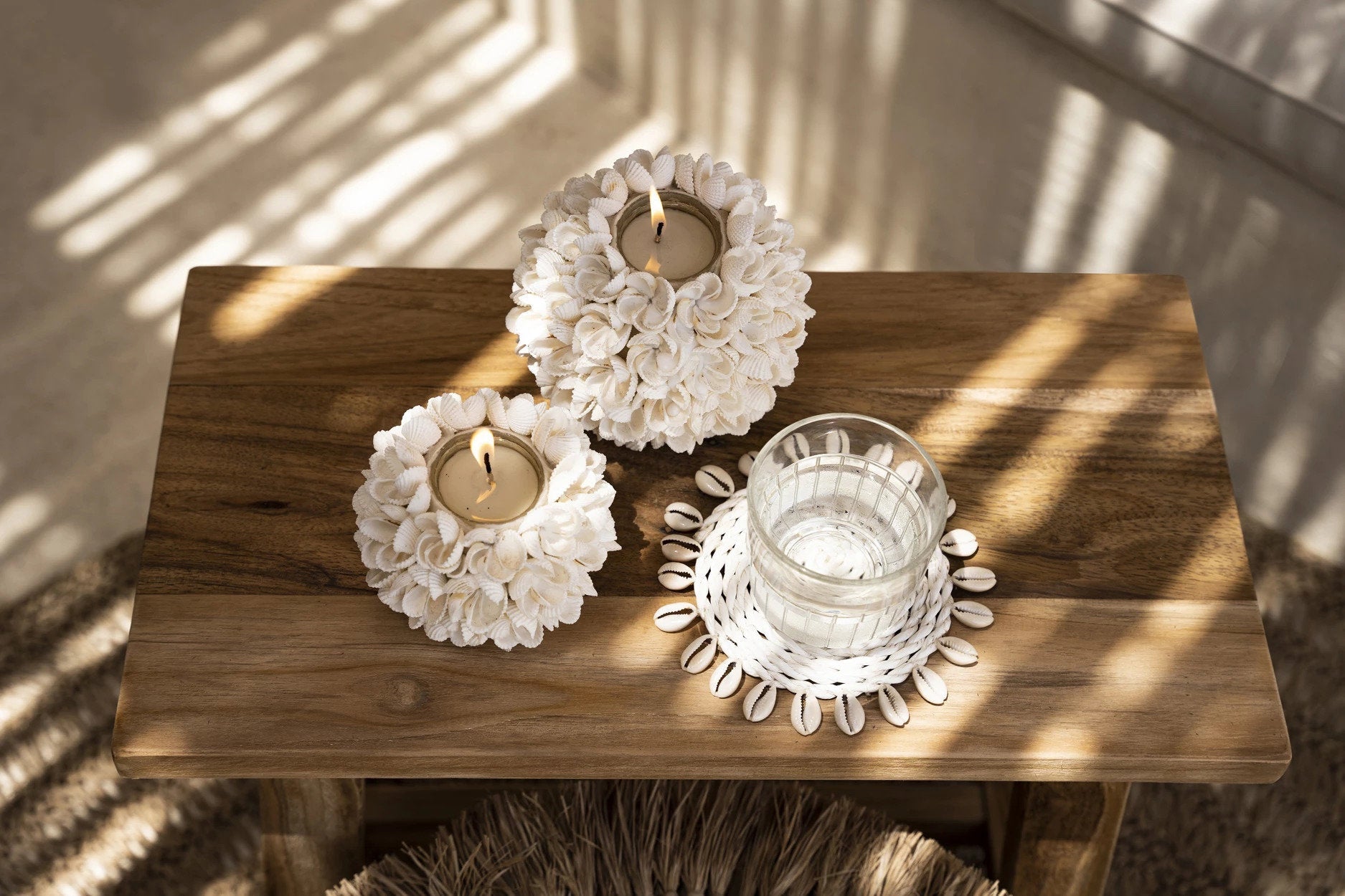 BB - Onderzetter Seagrass Shell - Wit