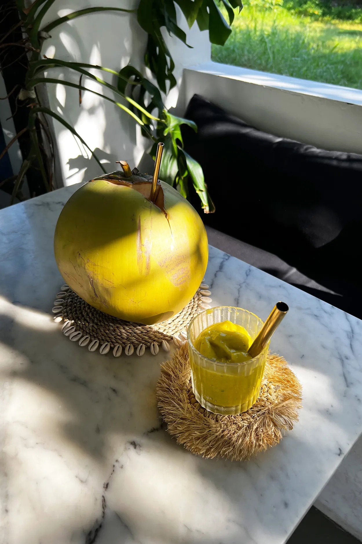 BB - Onderzetter Seagrass Shell Pan - Natuurlook