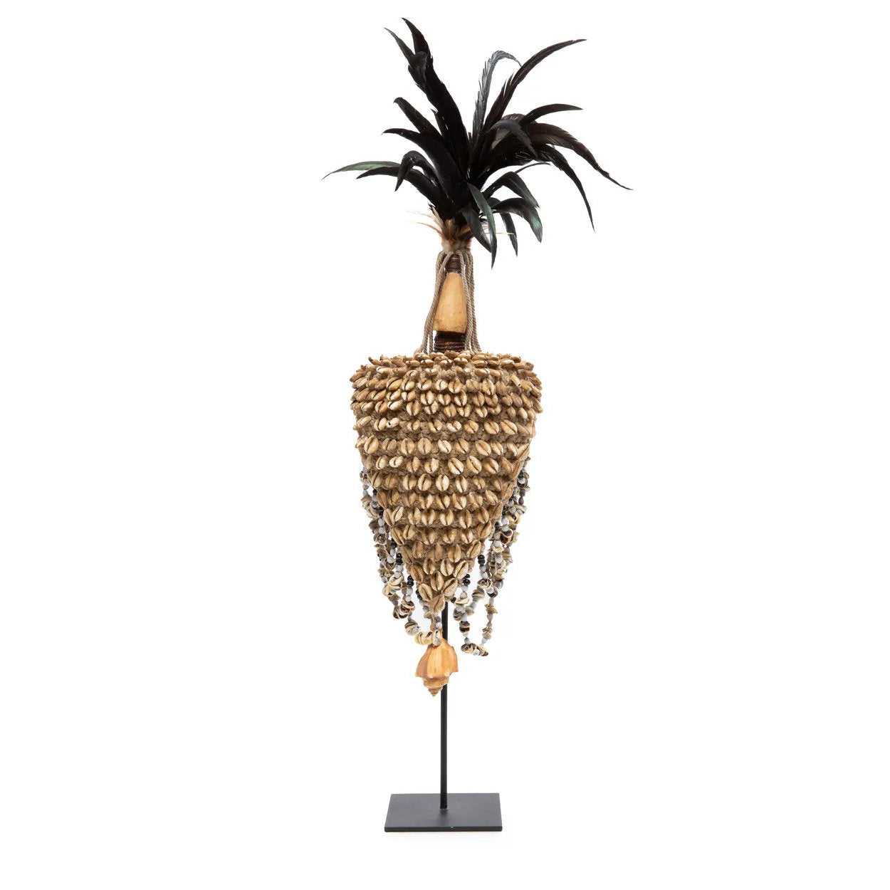 BB - Beeld Shell Hat op standaard - Natuurlook zwart
