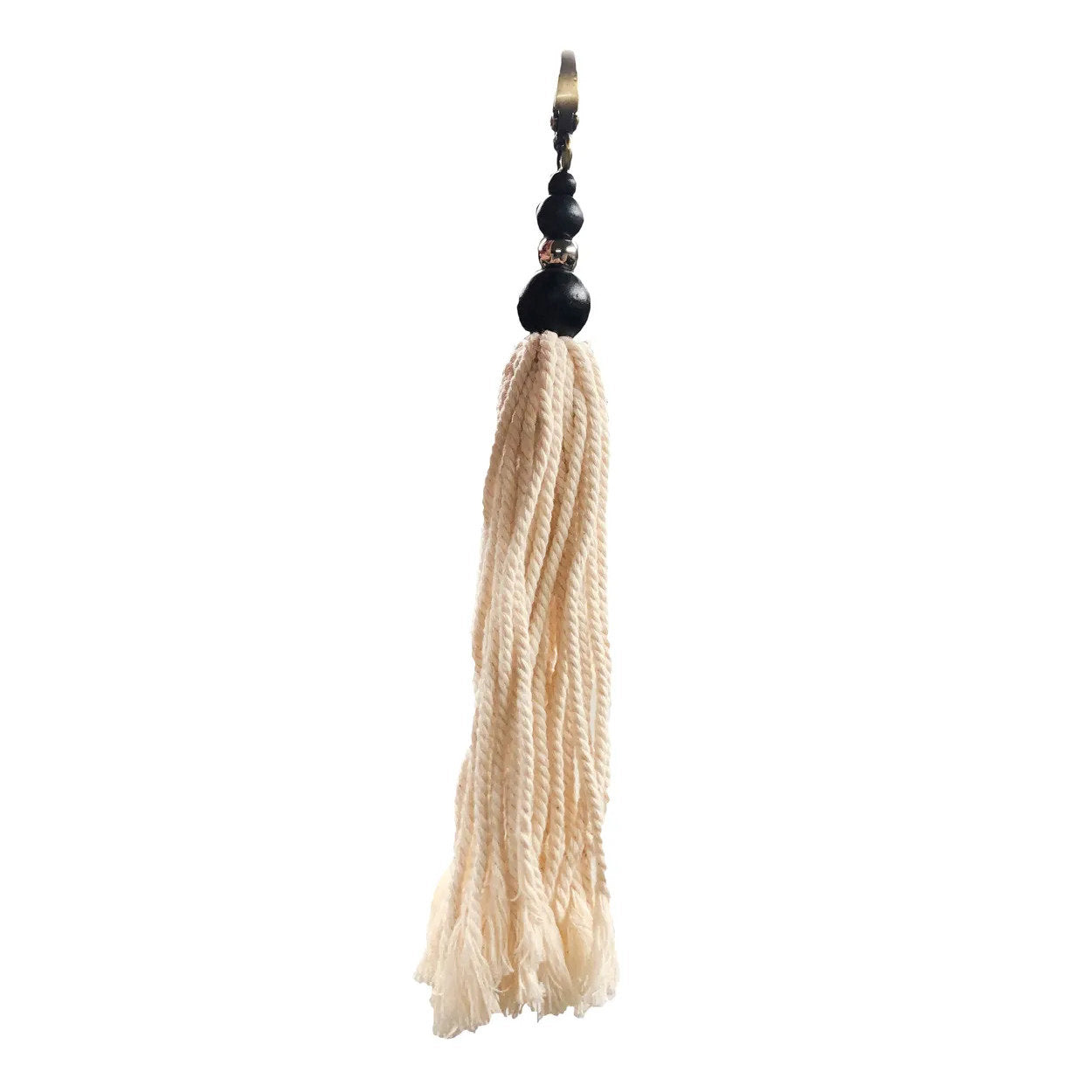 BB - Sleutelhanger van katoenhout - Natuurlook zwart