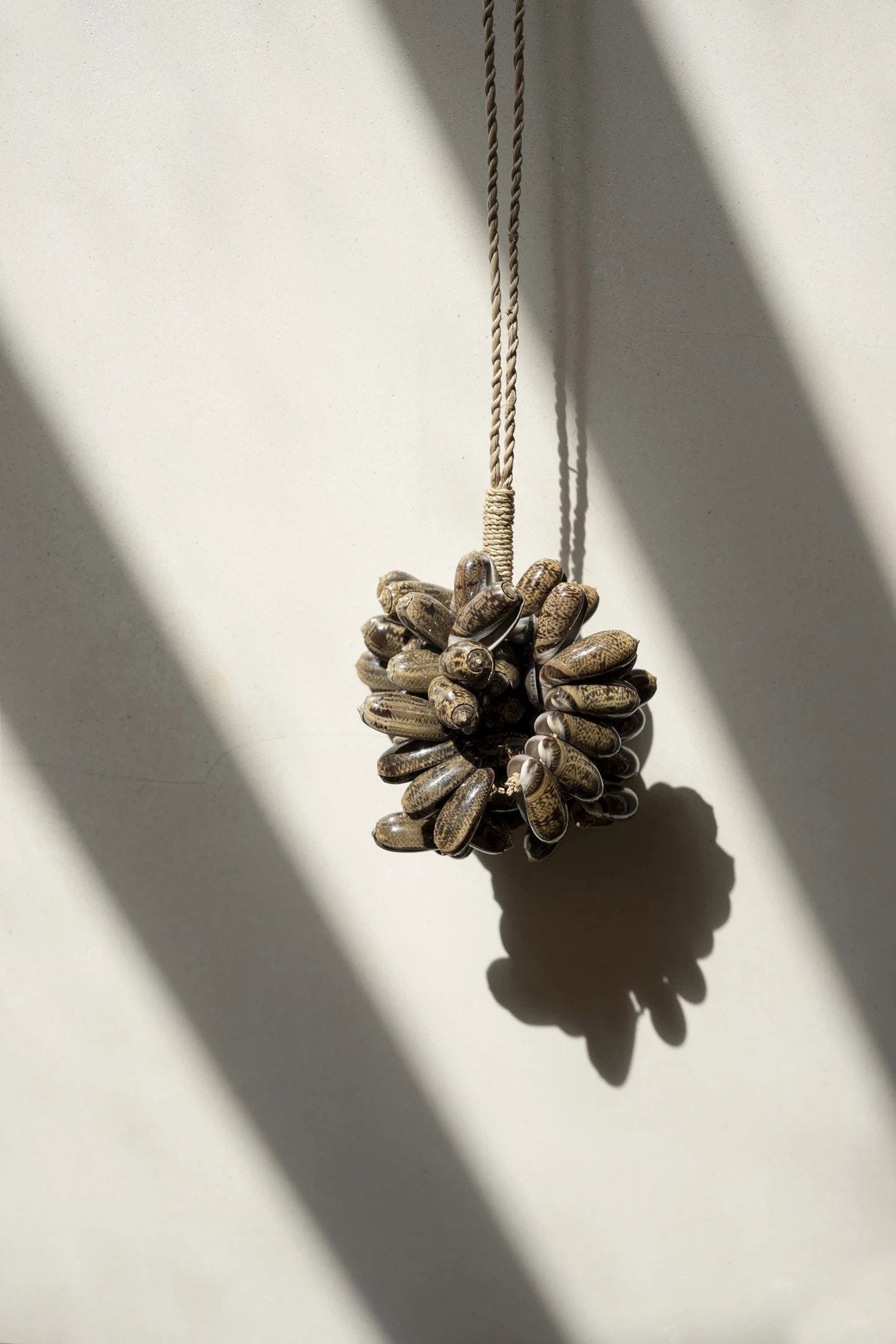 BB - Decoratie bruine kauri schelp kwast