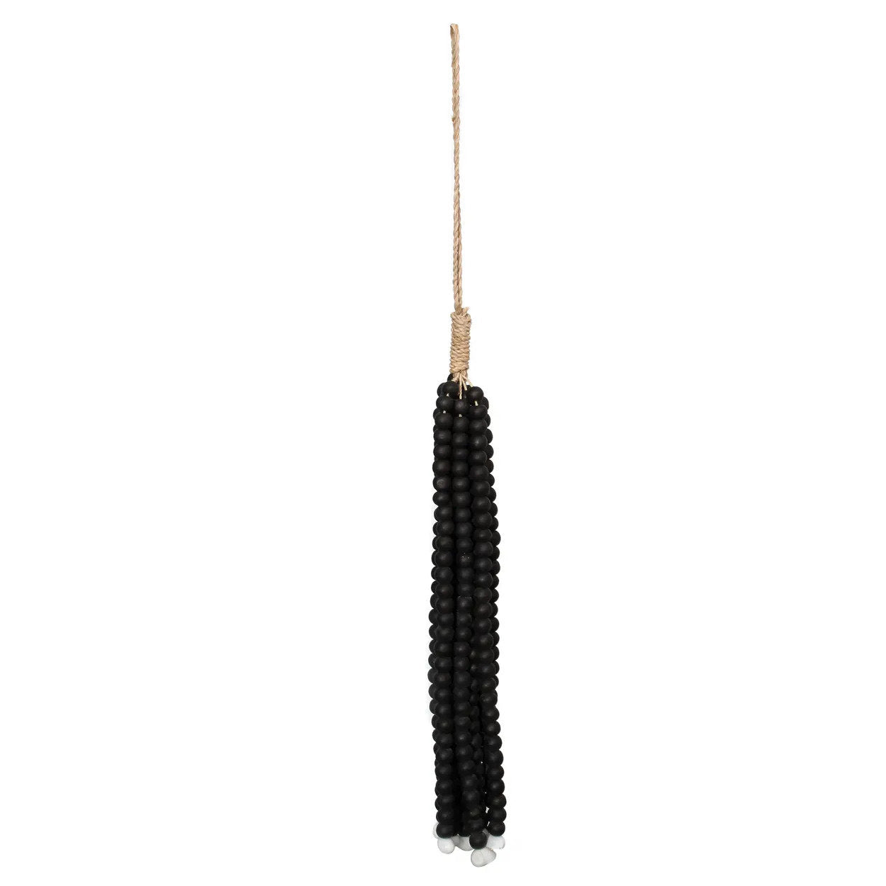 BB - Decoratieve houten kralen kwast - zwart