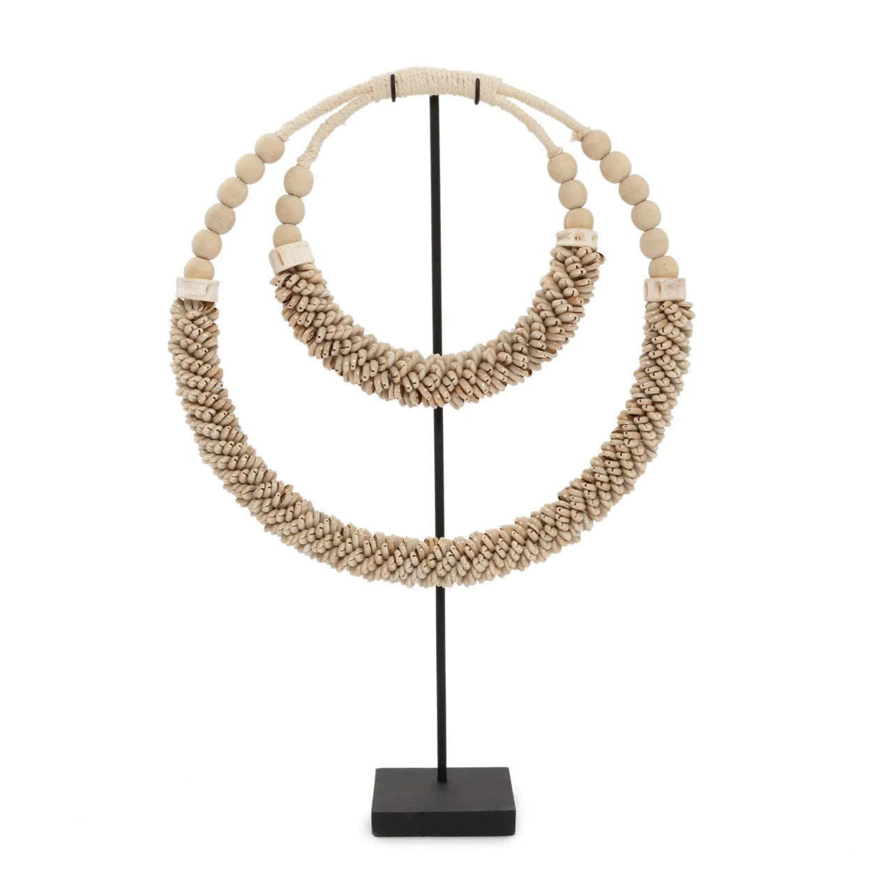 BB - Decoratie schelpketting op standaard - Natuurlook