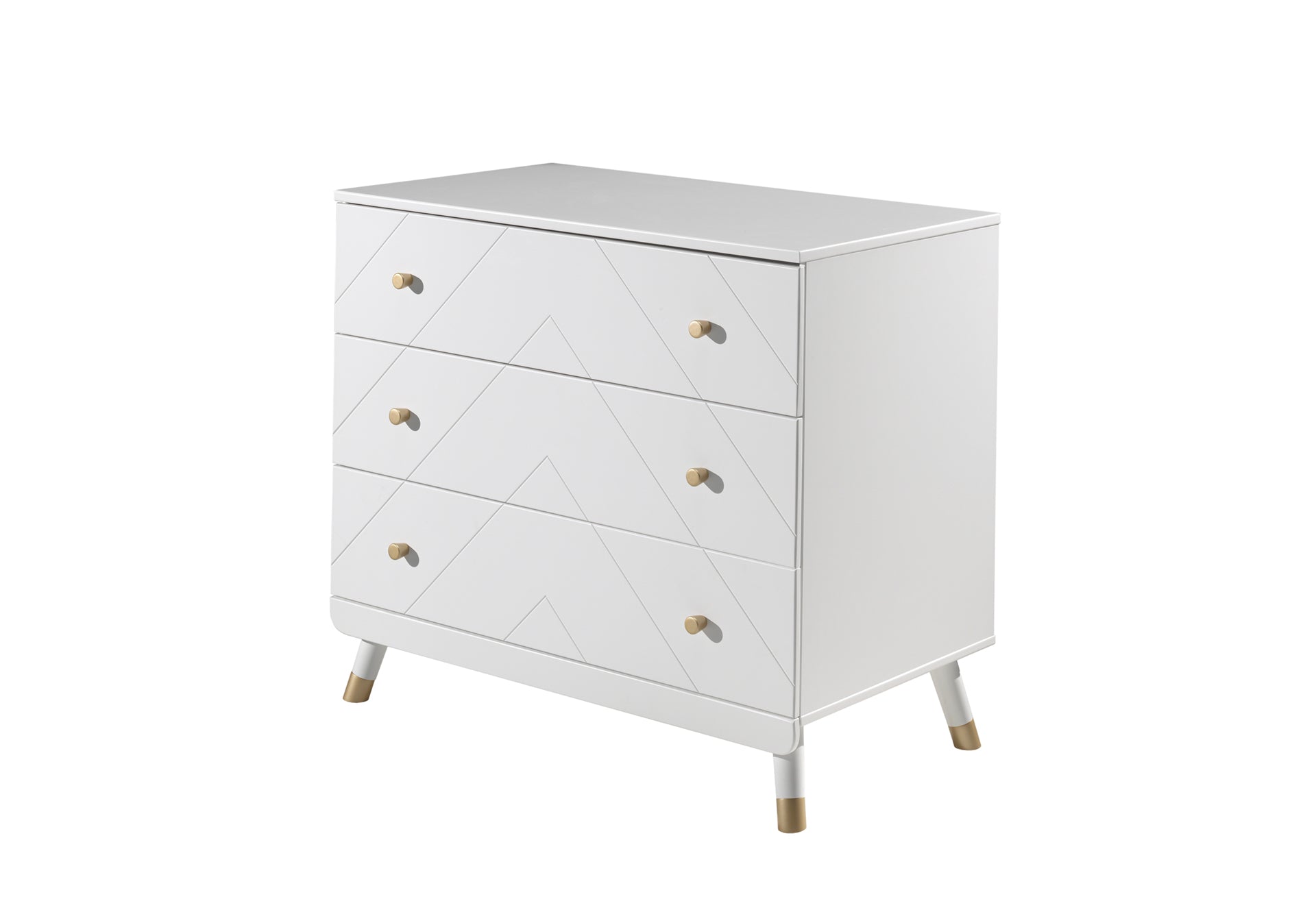 Deze BILLY-combinatie bestaat uit het witte BILLY-bed (90x200cm), de witte nachttafel, de 2-deurs kleerkast en de kommode.