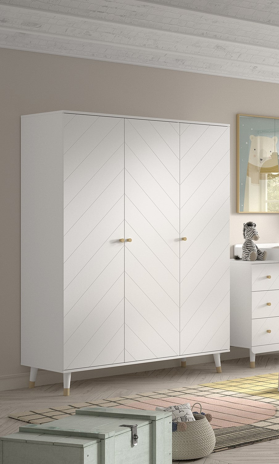 Vipack - Kleerkast Billy - BIKL1314 - Wit - 59x200,3x150cm