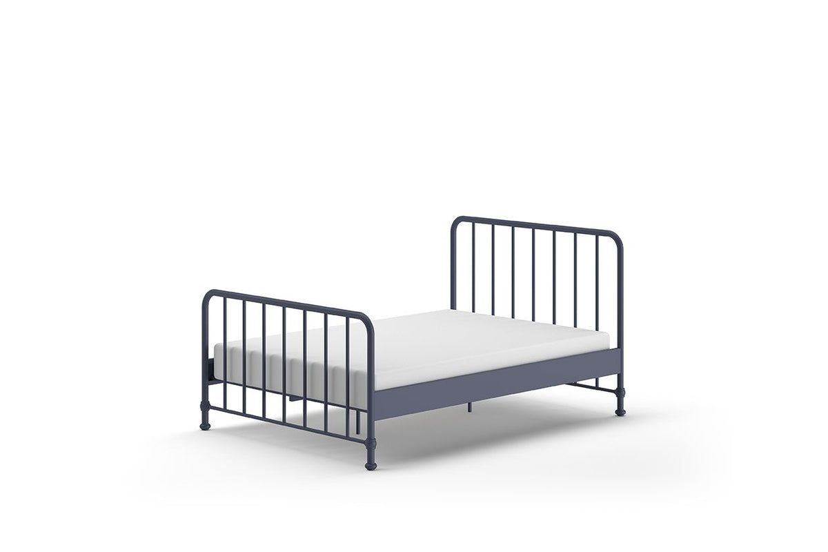 Vipack - Metalen bed BRONXX - Denimblauw - 140x200 cm