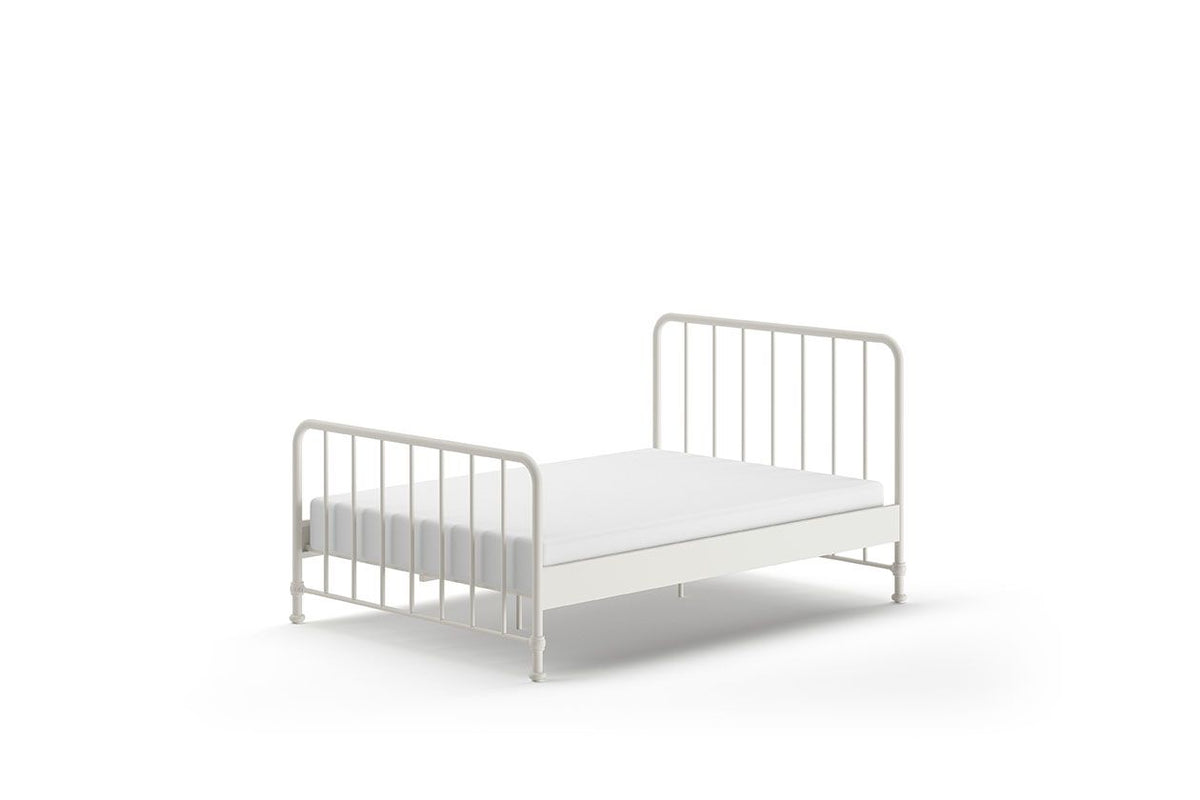 Vipack - Lit en métal BRONXX - Blanc - 140x200 cm
