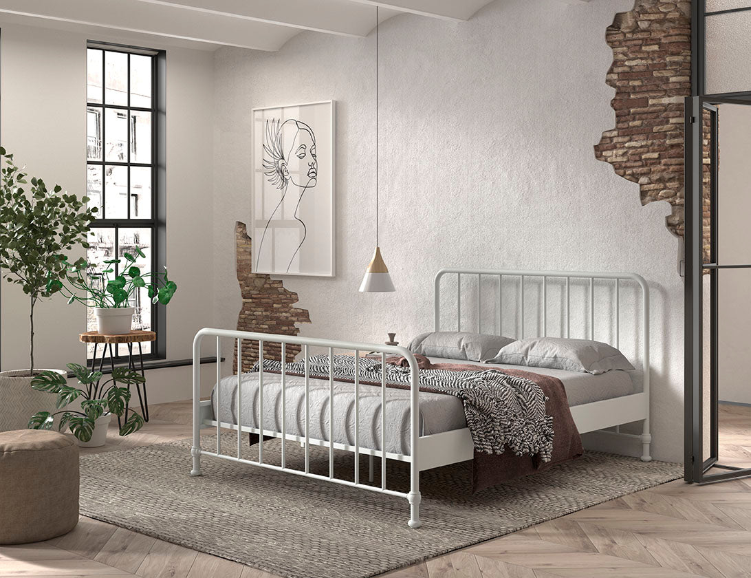 Vipack - Eenpersoonsbed Bronxx - BRBE1614 - Wit - 166,5x110x208cm