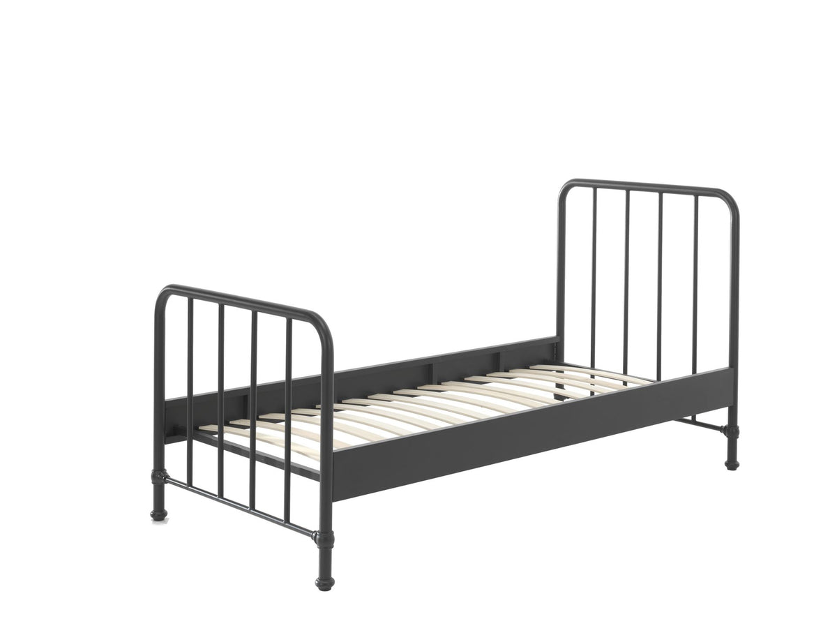 Vipack - Metalen bed BRONXX - Zwart - 90x200 cm