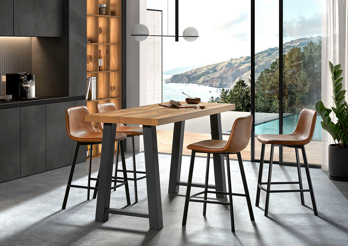 GBO - Table haute BTF 2202 - Chêne Scarlet - Tropix - 150 x 90 x 90 cm
