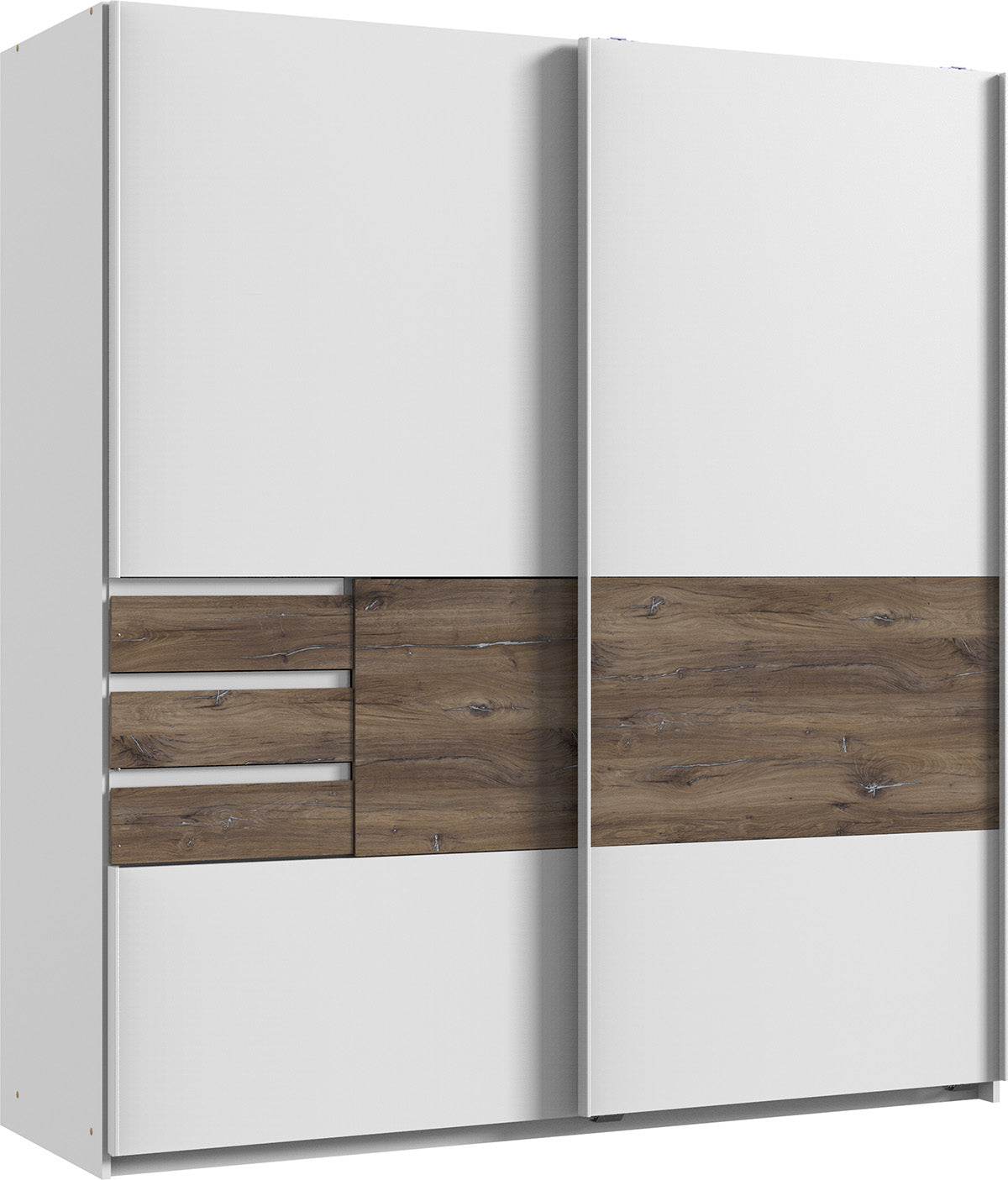 Wimex - Kleerkast Bamberg - X08764 - Wit/Eik - 180x198x65cm