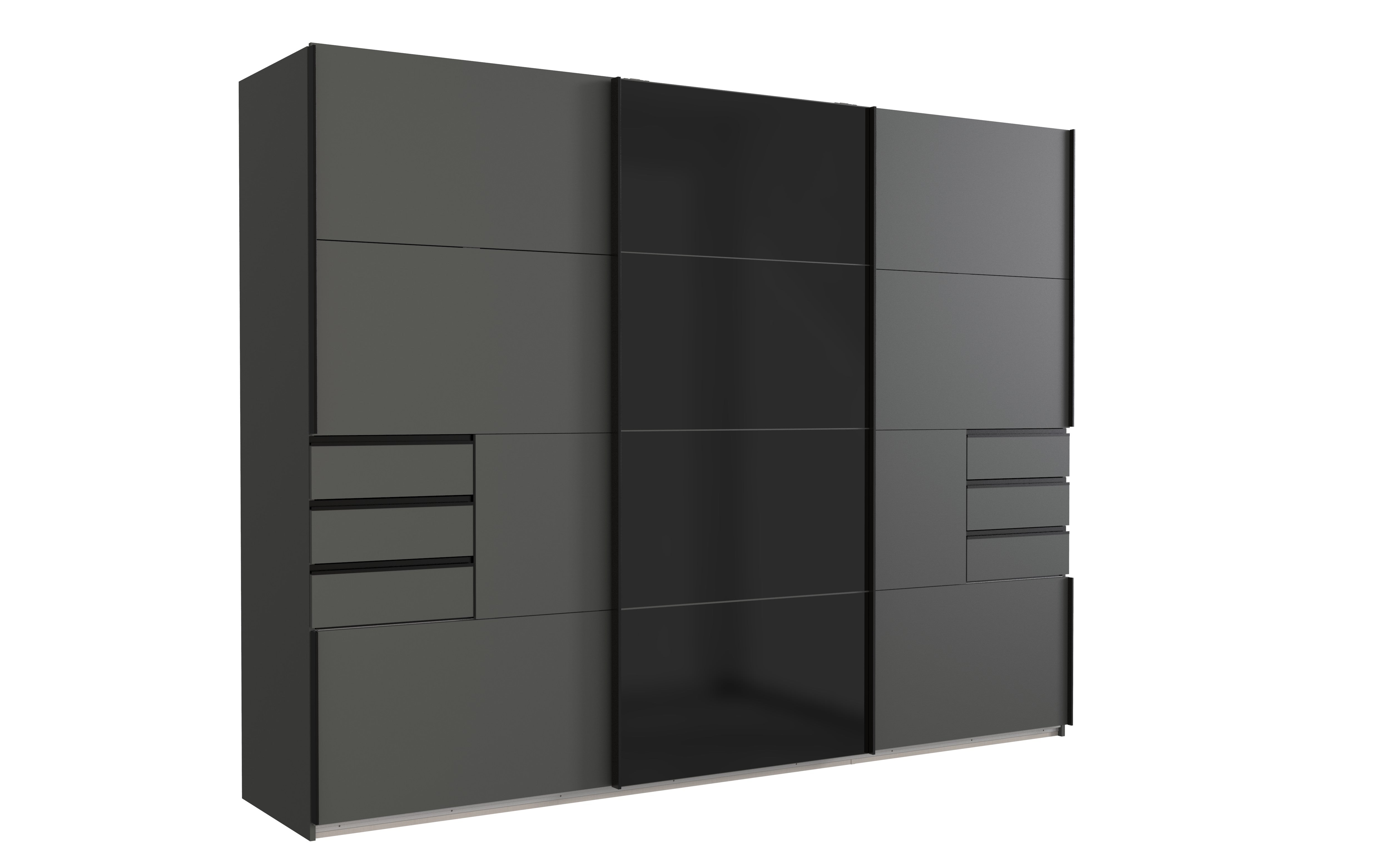 Wimex - Armoire Barcelona - K69641 - Graphite/Noir - 270x208x64cm