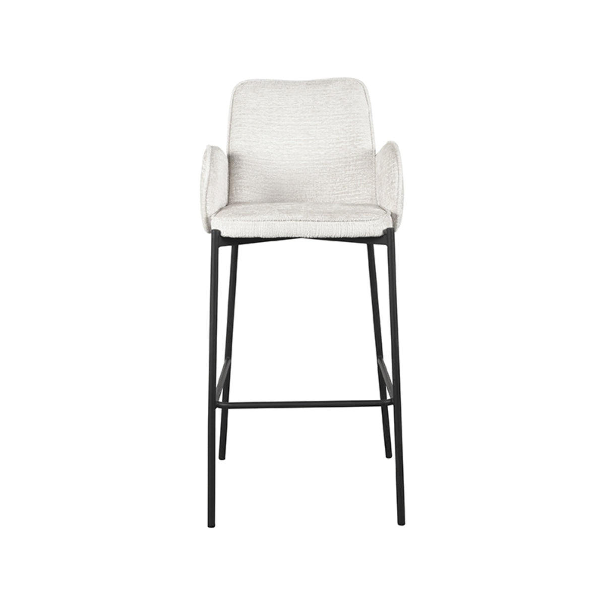 LABEL51 Barkruk Joni - Beige - Fluweel - Zithoogte 78 cm