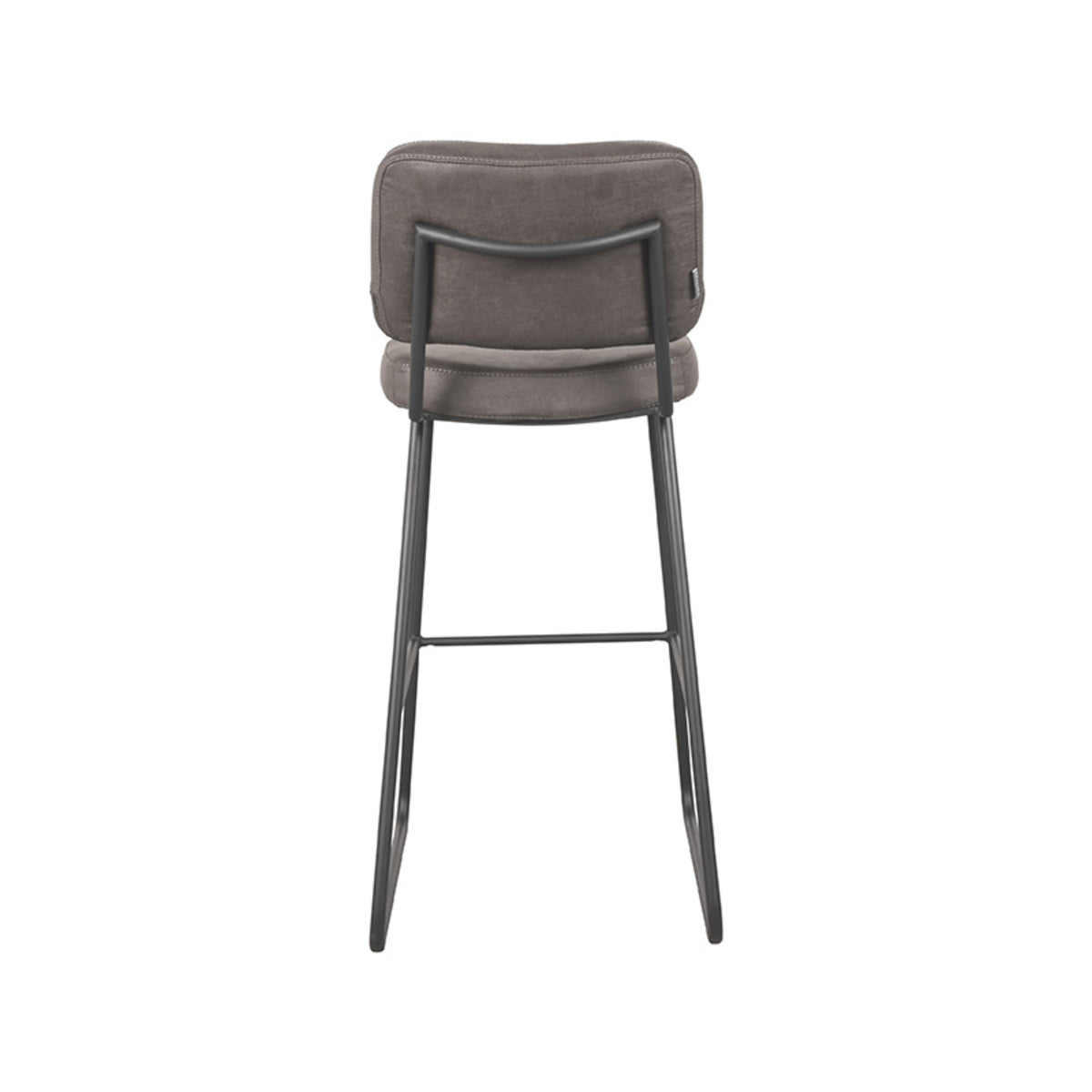 LABEL51 Barkruk Noah - Antraciet - Microfiber - Zithoogte 78